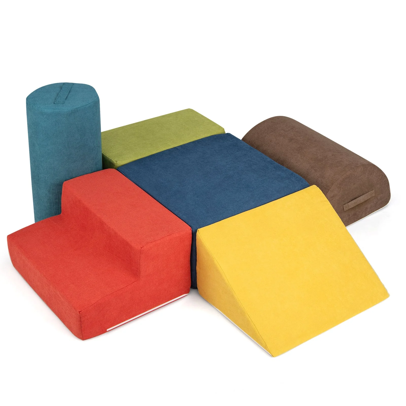 6-Piece Baby Climbing Blocks with 30D High-Density Foam and Carrying Handles-Multicolor - Image 3