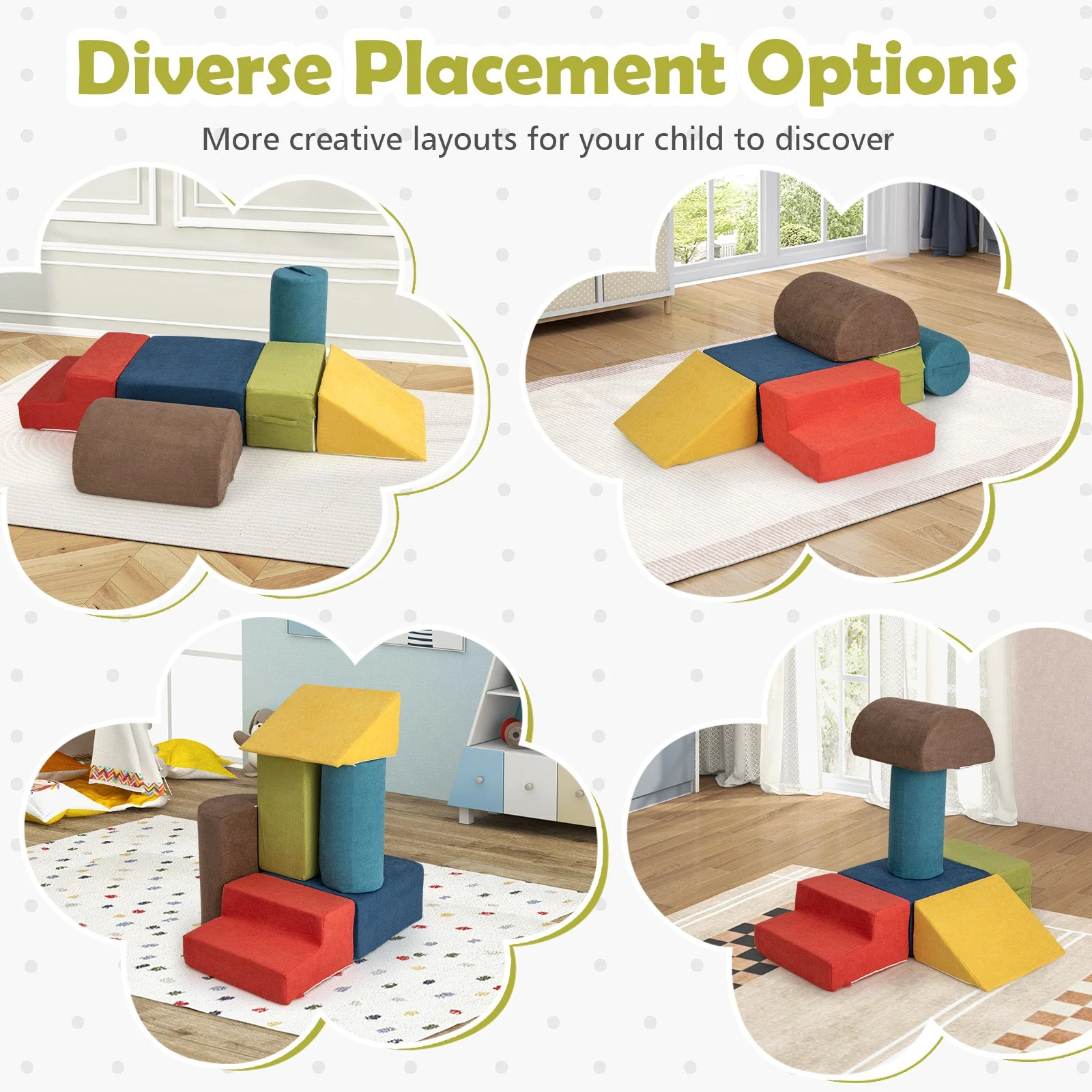 6-Piece Baby Climbing Blocks with 30D High-Density Foam and Carrying Handles-Multicolor - Image 6