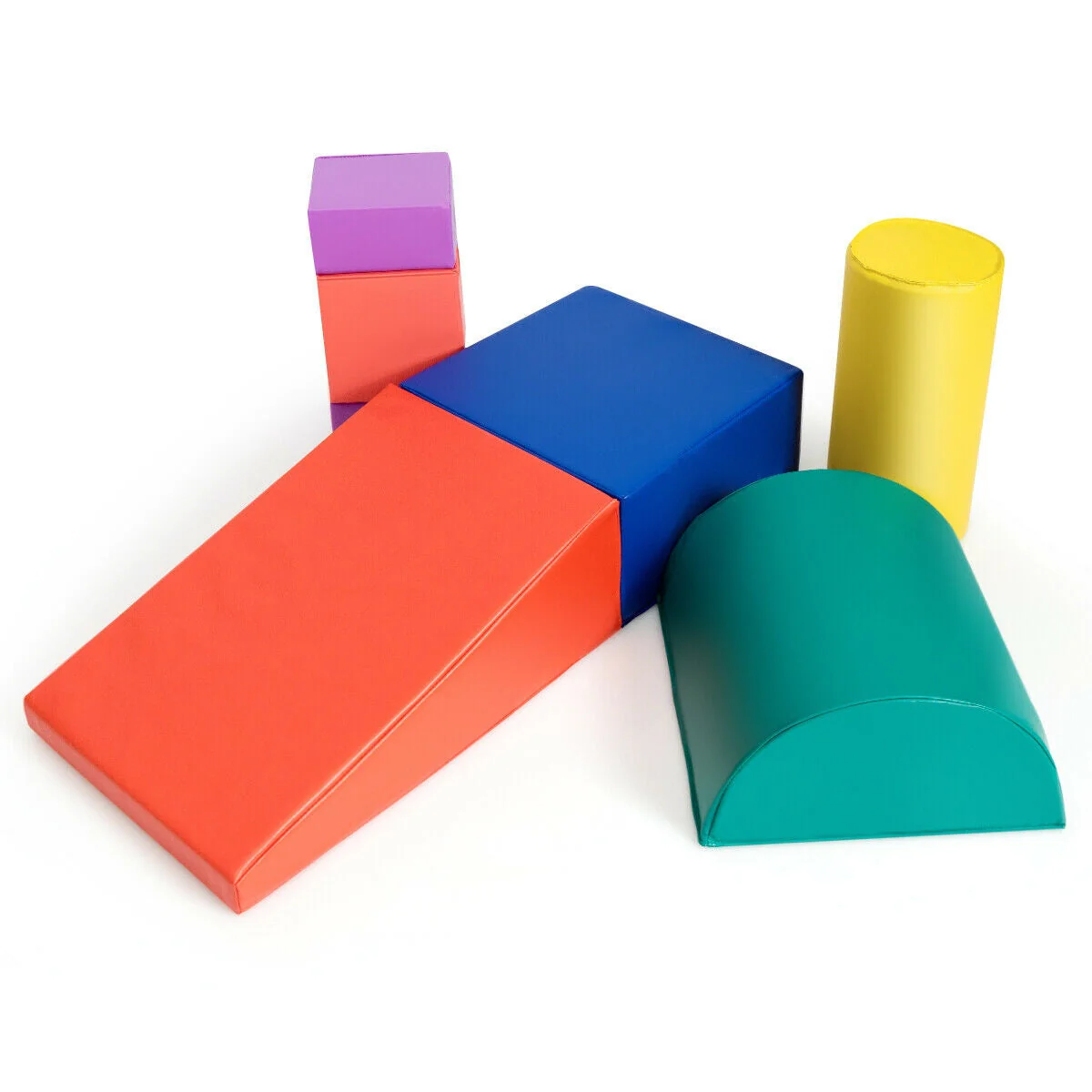 6 Piece Climb Crawl Play Set Indoor Kids  Toddler -Red - Image 3