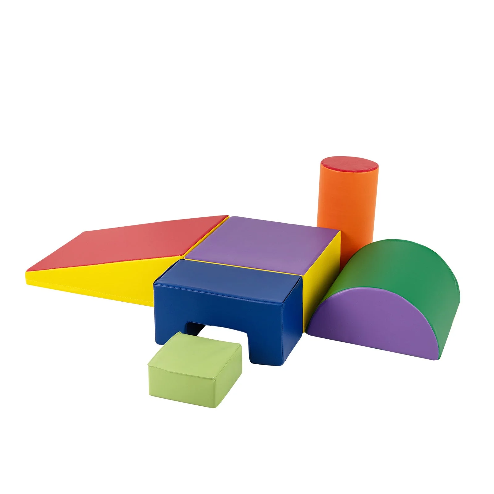 6 Pieces Foam Climbing Blocks Indoor Climb and Crawl Activity Playset with Rectangles-Purple - Image 4