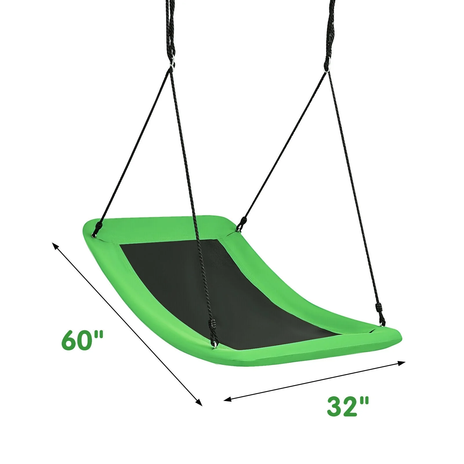 60 Inch Platform Tree Swing 700 lbs for Kids and Adults-Green - Image 4