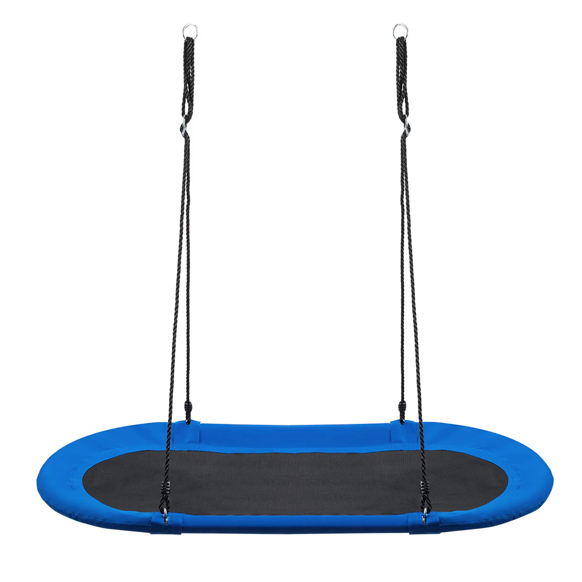60 Inch Saucer Surf Outdoor Adjustable Swing Set-Blue+Black - Image 3