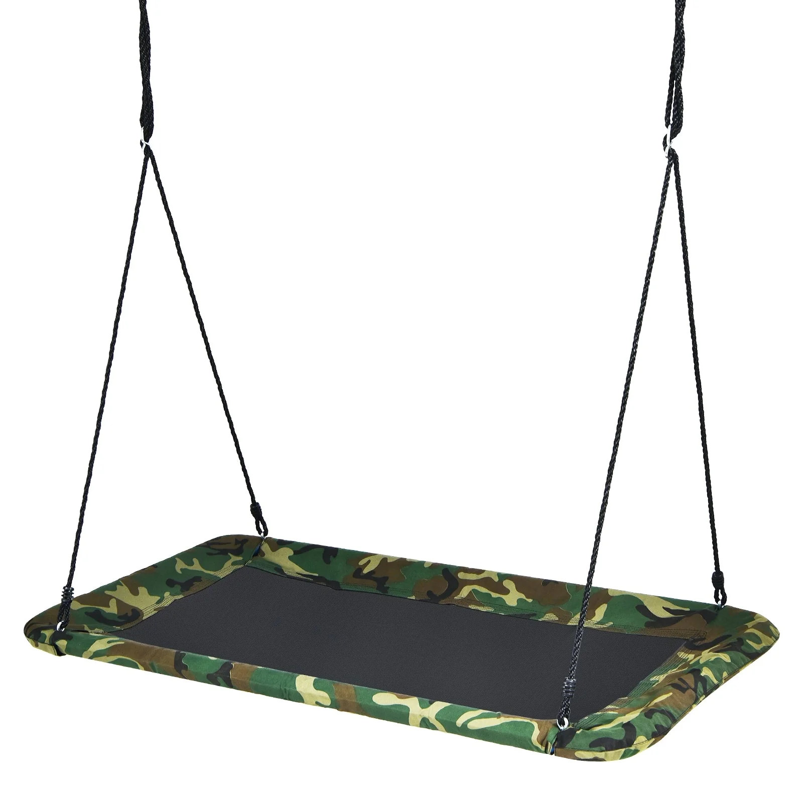 60 Inches Platform Tree Swing Outdoor with  2 Hanging Straps-Camouflage - Image 3