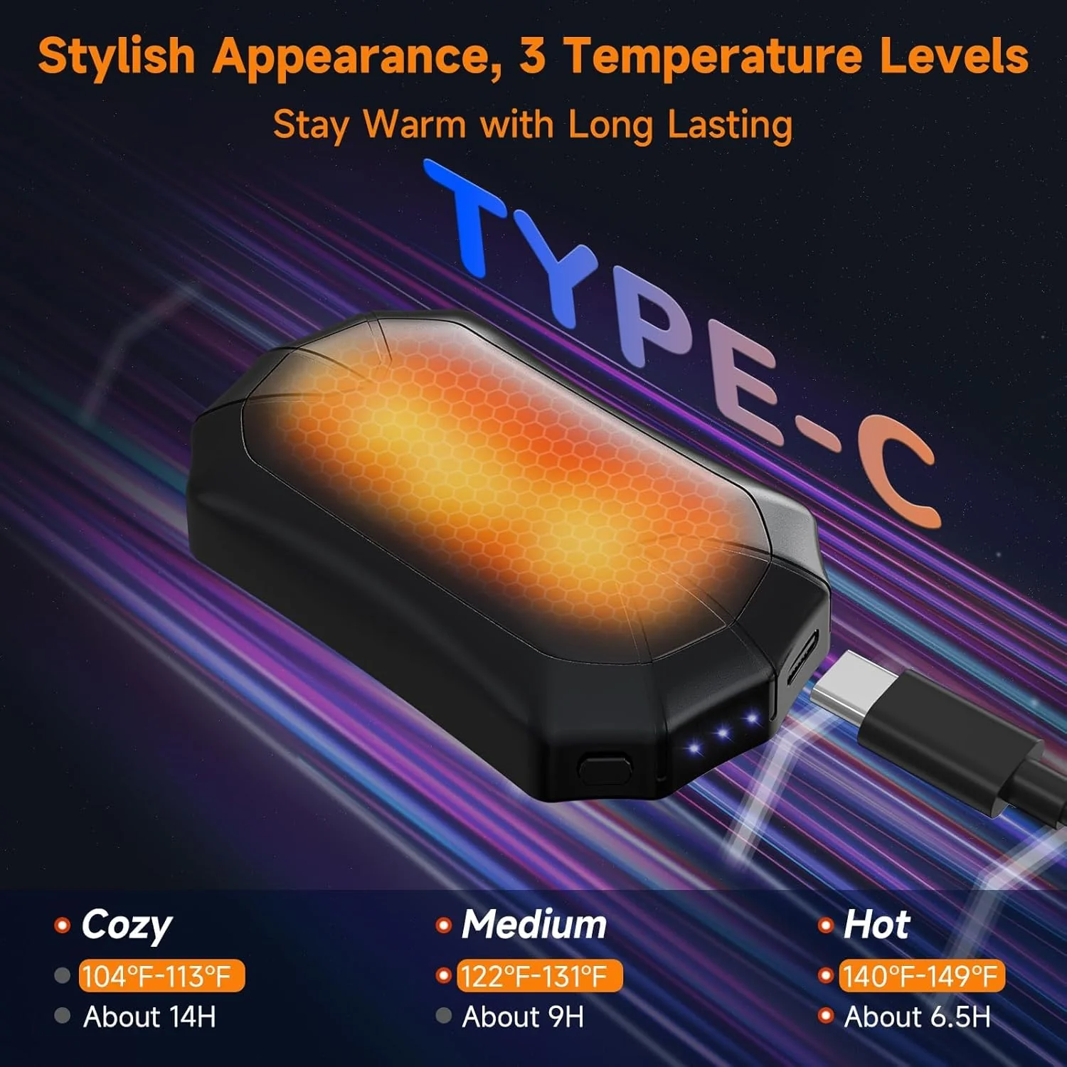 6000mAh 4 Pack Electric Hand Warmer - Image 6
