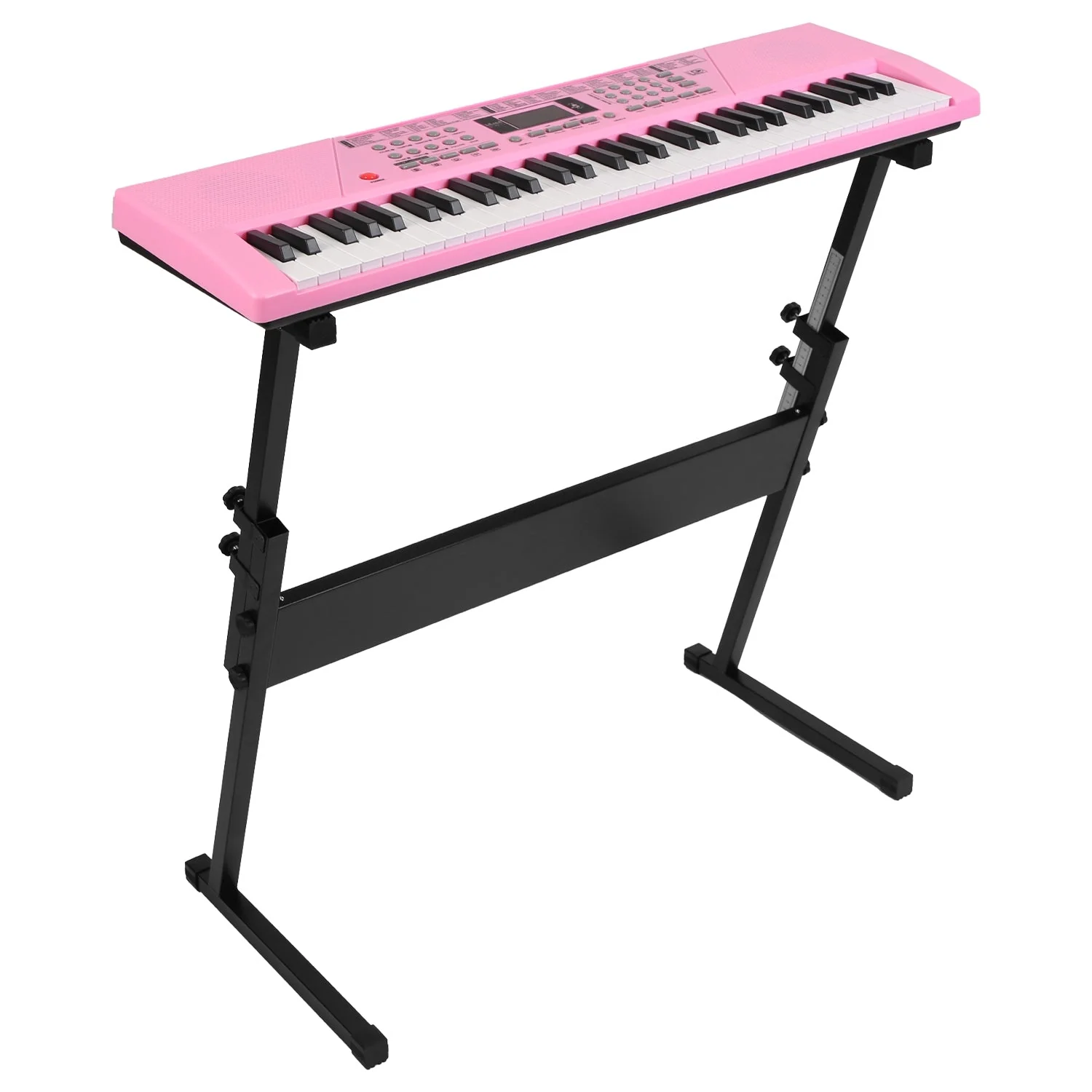 61 Keys Digital Music Keyboard Electric Piano Electronic Musical Instrument Kids Learning Keyboard with Microphone Stand for 3-12 Year Old Kids Girls - Image 4