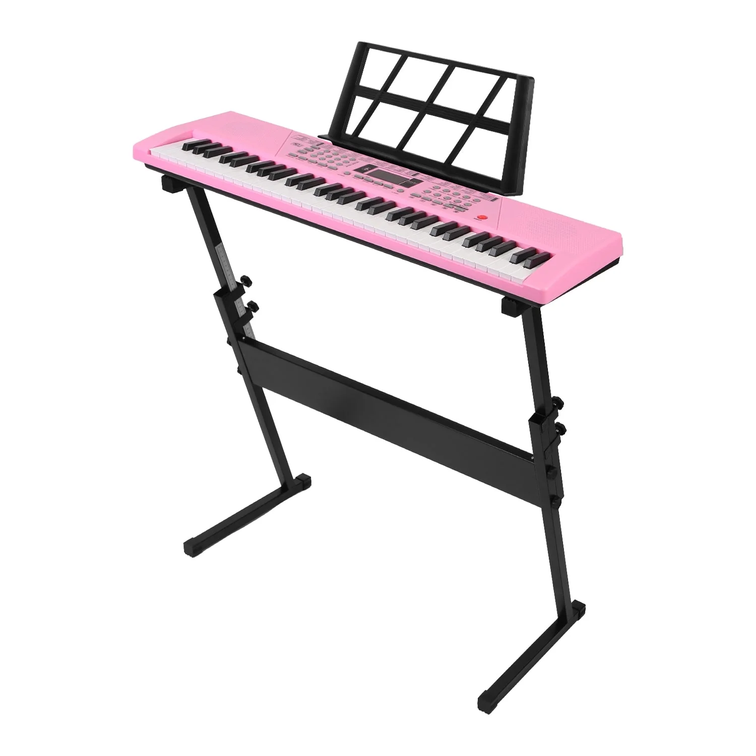 61 Keys Digital Music Keyboard Electric Piano Electronic Musical Instrument Kids Learning Keyboard with Microphone Stand for 3-12 Year Old Kids Girls - Image 5
