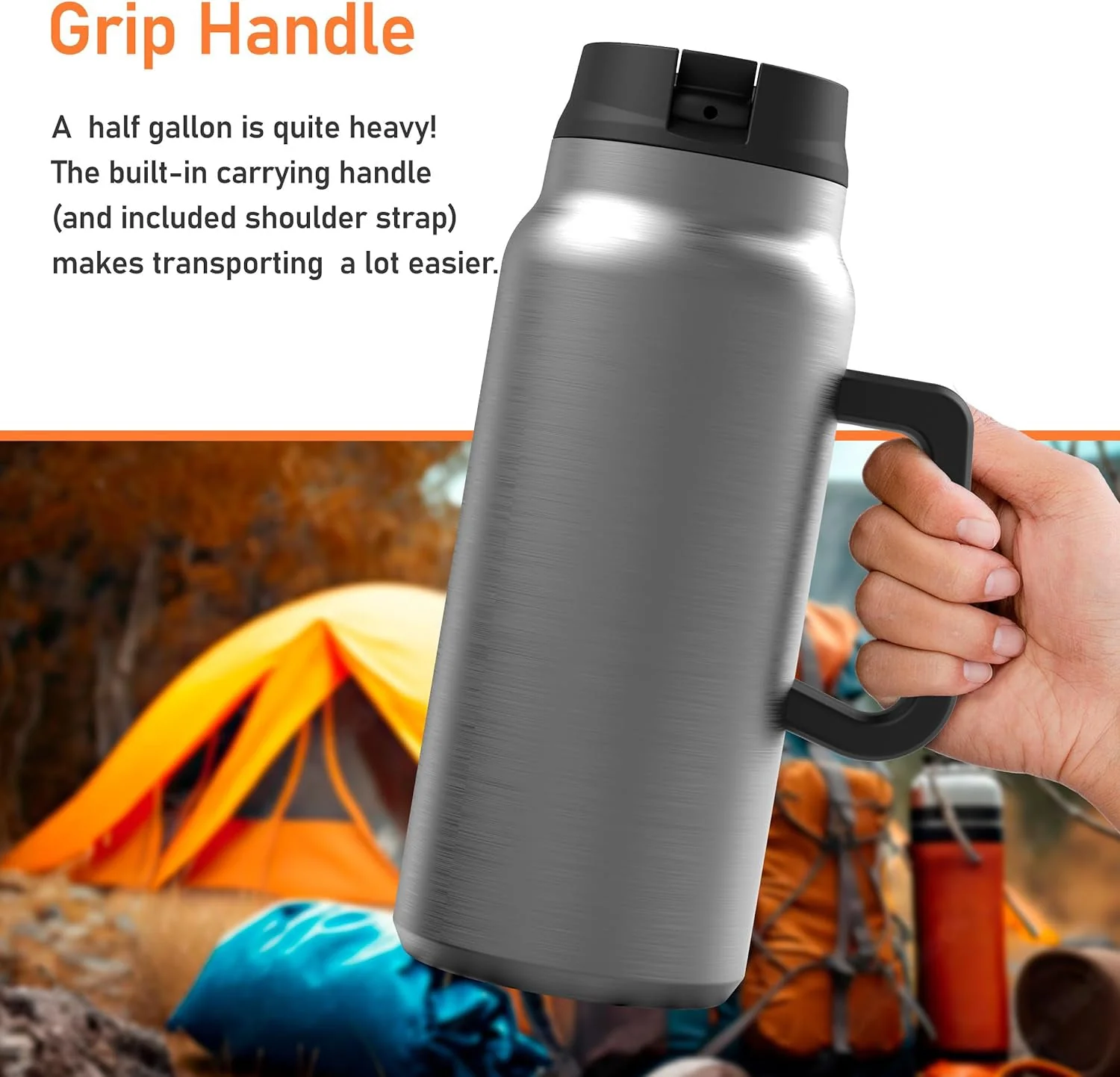 64 oz Tumbler with Handle TRAKA 64 with Filter - Image 2