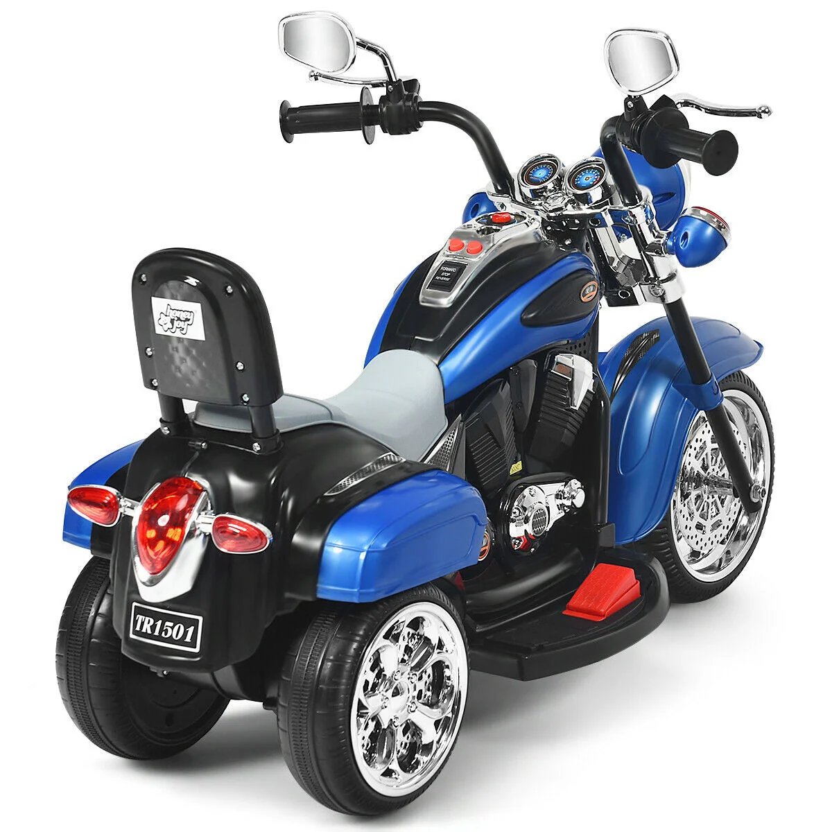 6V 3 Wheel Kids Motorcycle-Blue - Image 7