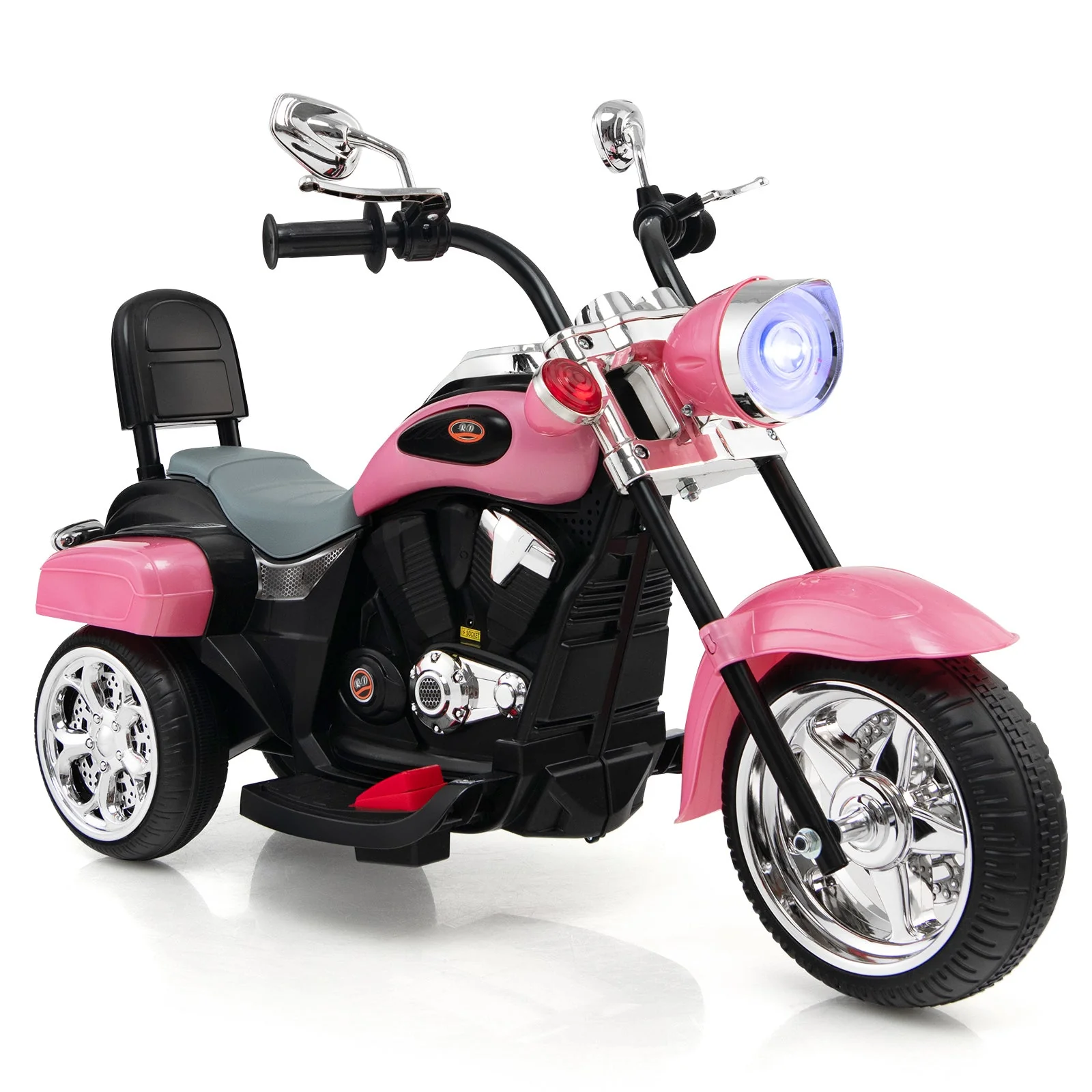 6V 3 Wheel Kids Motorcycle-Pink - Image 3