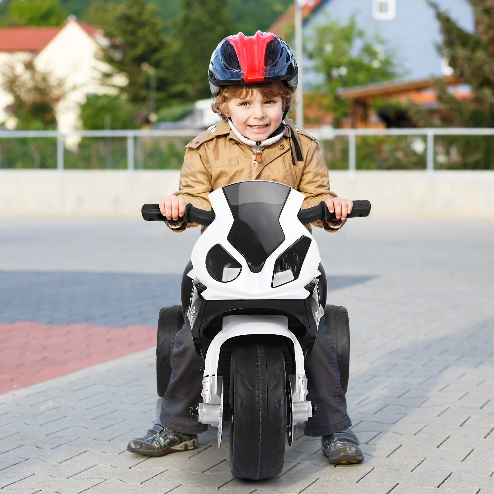 6V Kids 3 Wheels Riding BMW Licensed Electric Motorcycle-Black - Image 2