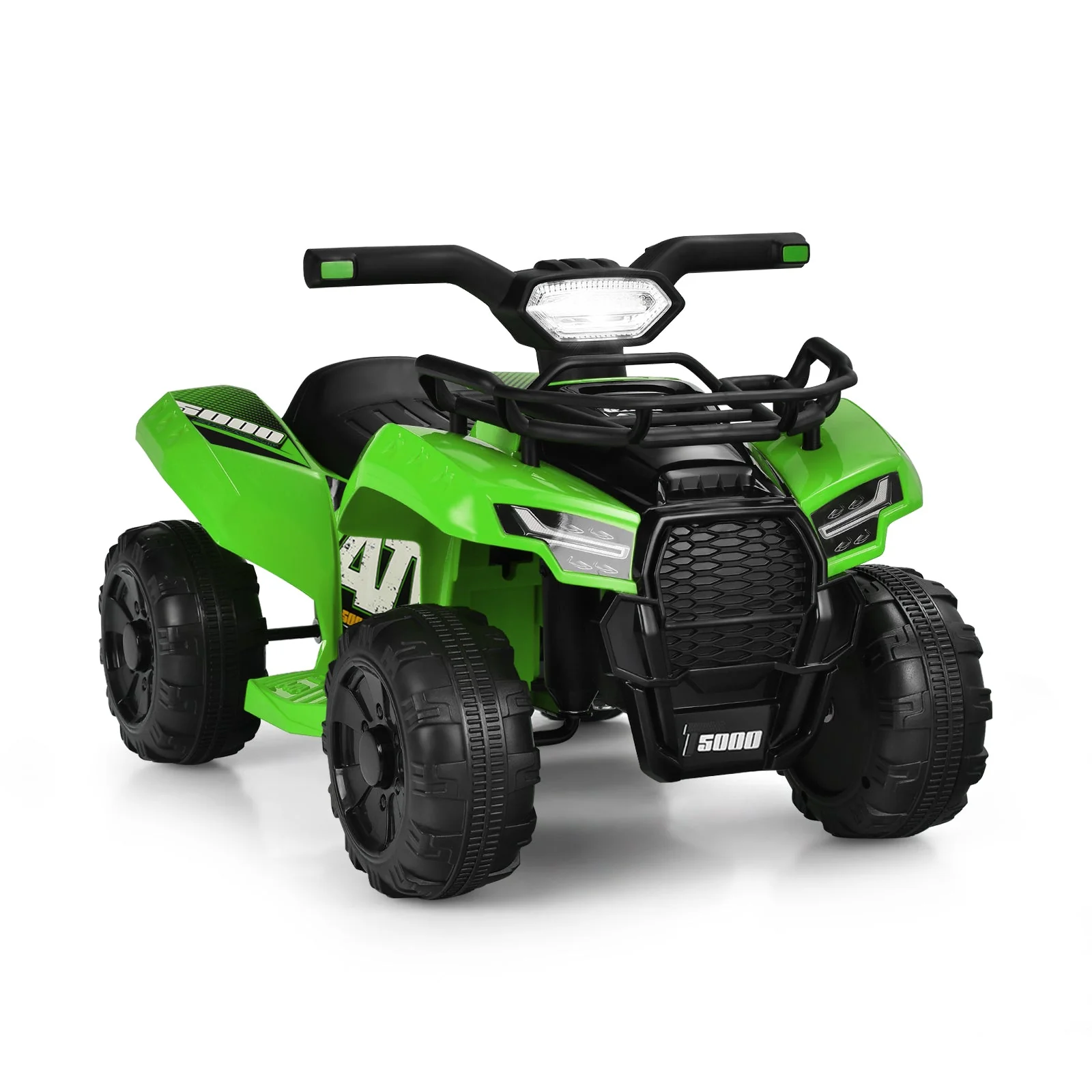 6V Kids ATV Quad Electric Ride On Car with LED Light and MP3-Green - Image 3