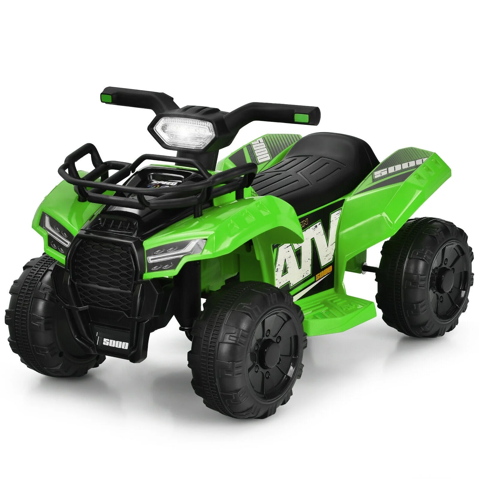 6V Kids ATV Quad Electric Ride On Car with LED Light and MP3-Green - Image 8
