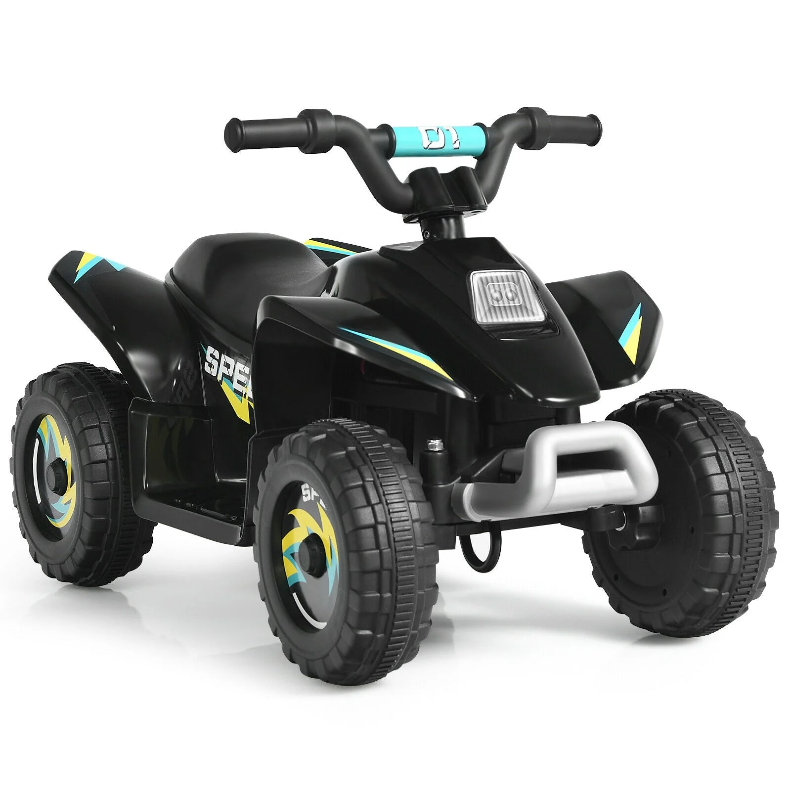 6V Kids Electric ATV 4 Wheels Ride-On Toy -Black - Image 3