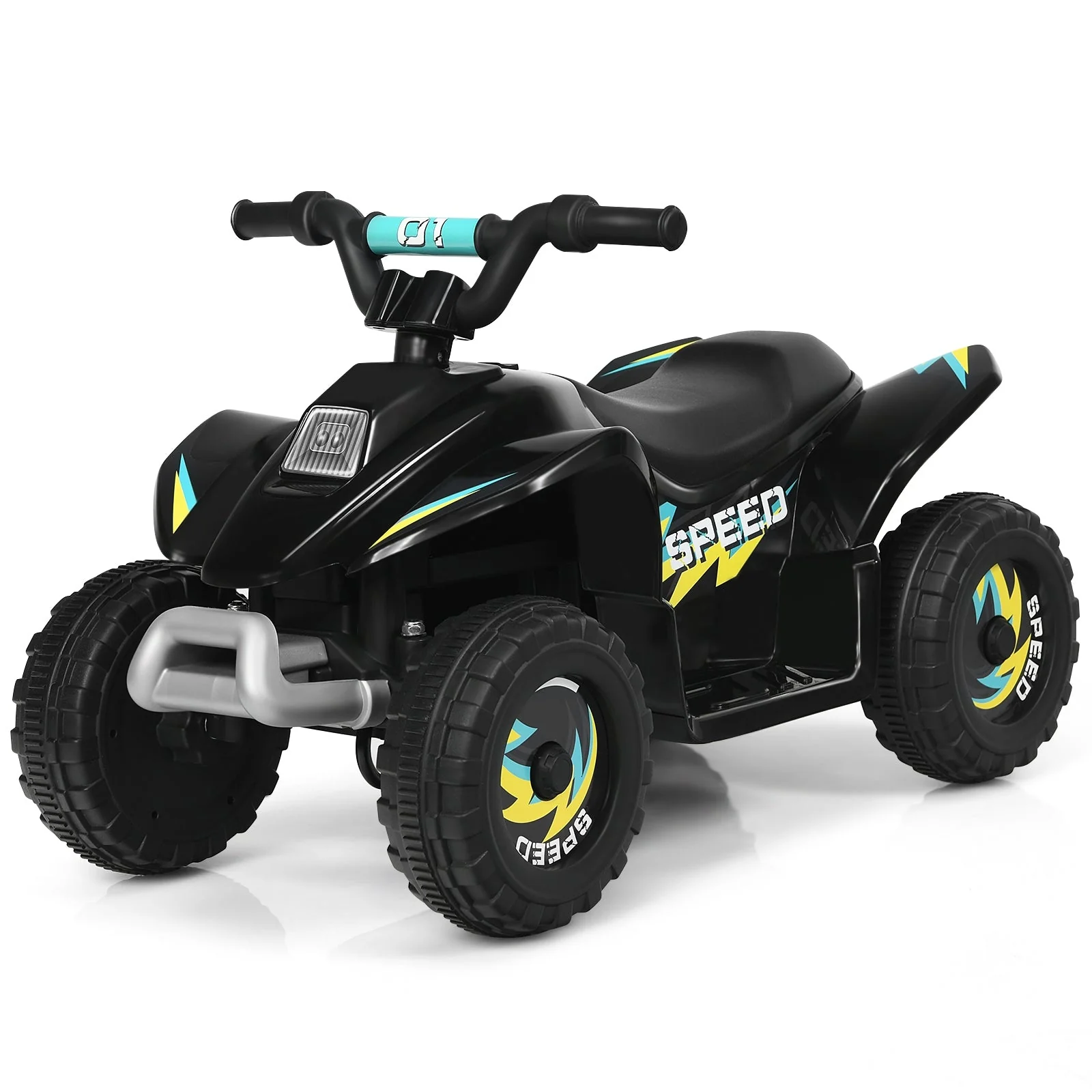 6V Kids Electric ATV 4 Wheels Ride-On Toy -Black - Image 6