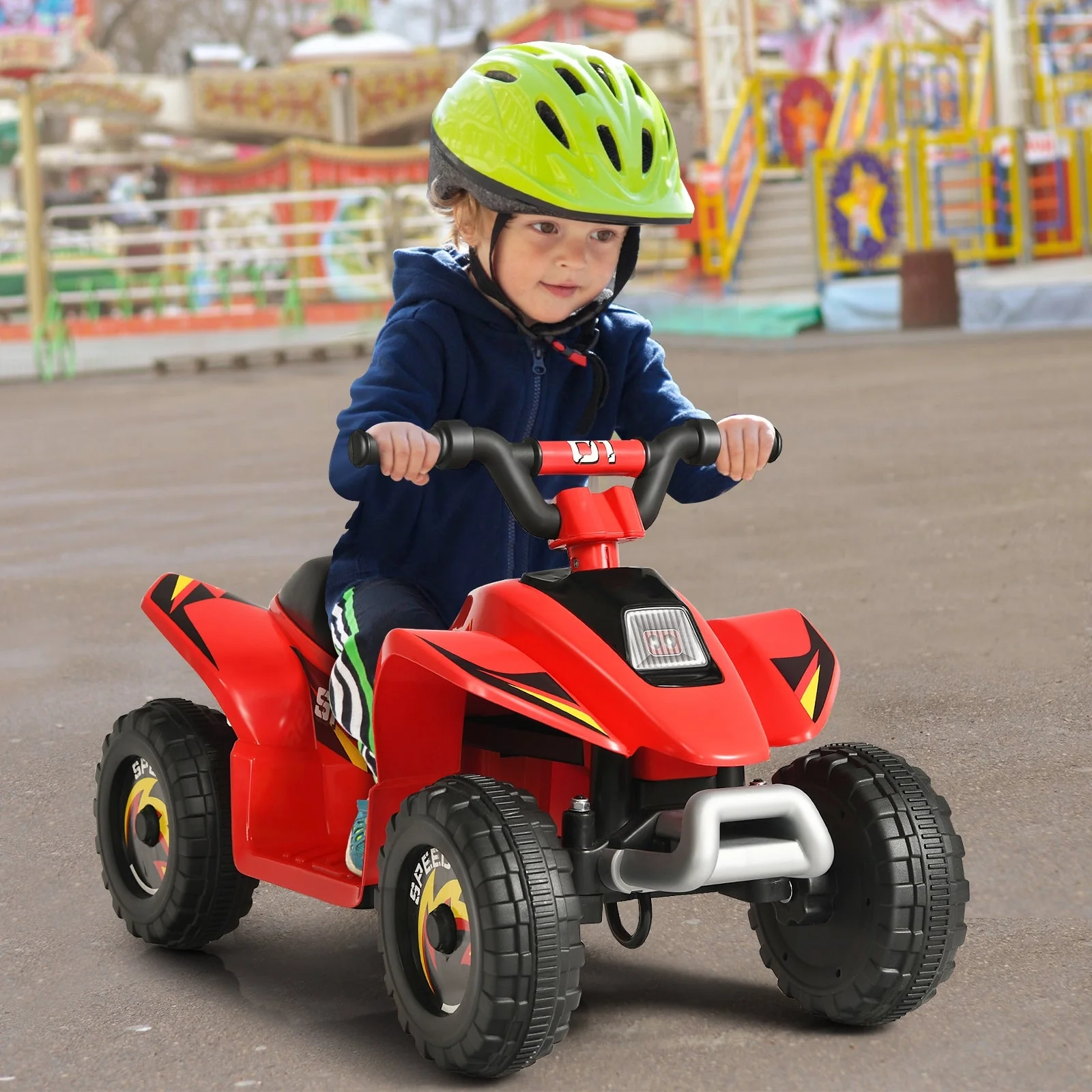 6V Kids Electric ATV 4 Wheels Ride-On Toy-Red - Image 2