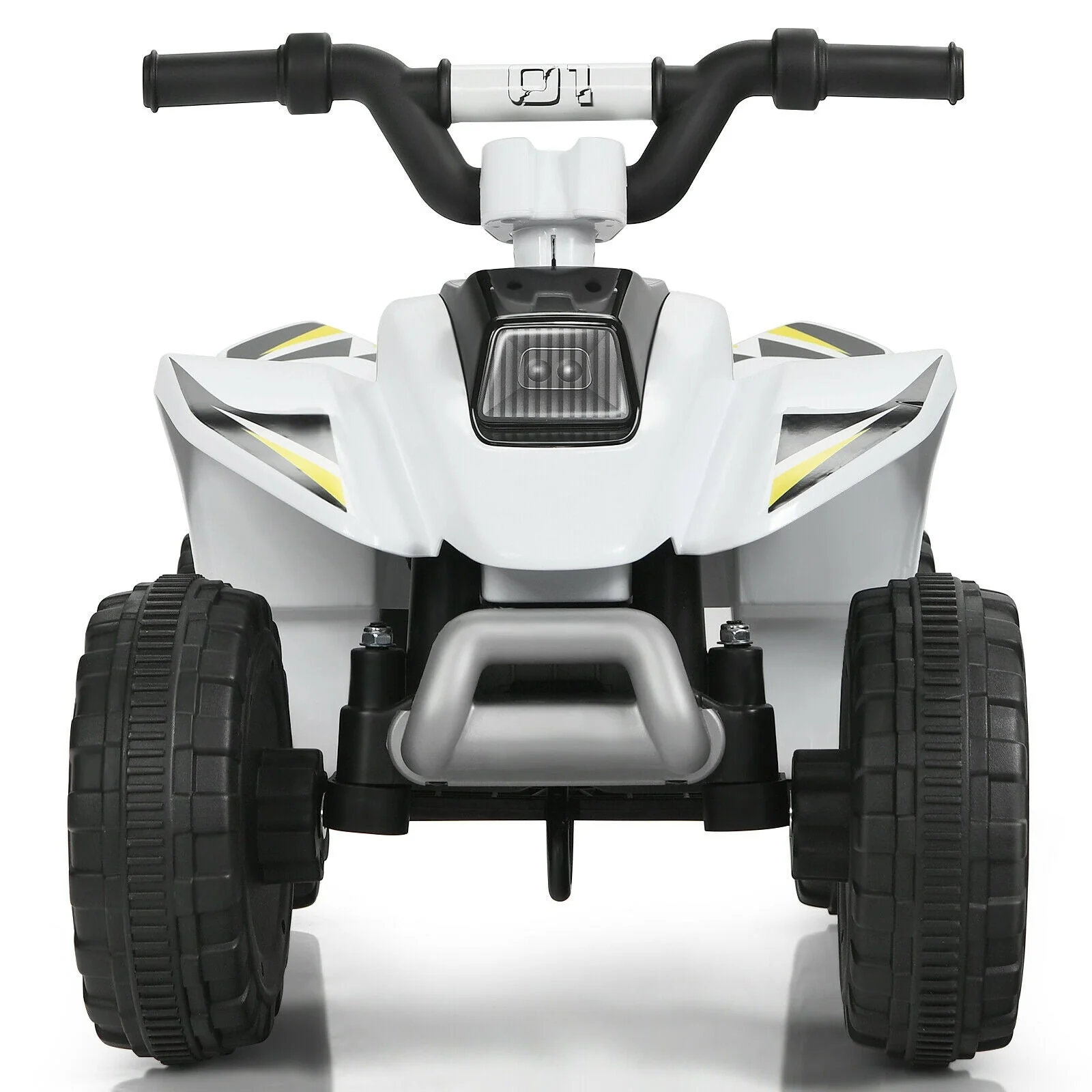 6V Kids Electric ATV 4 Wheels Ride-On Toy-White - Image 4