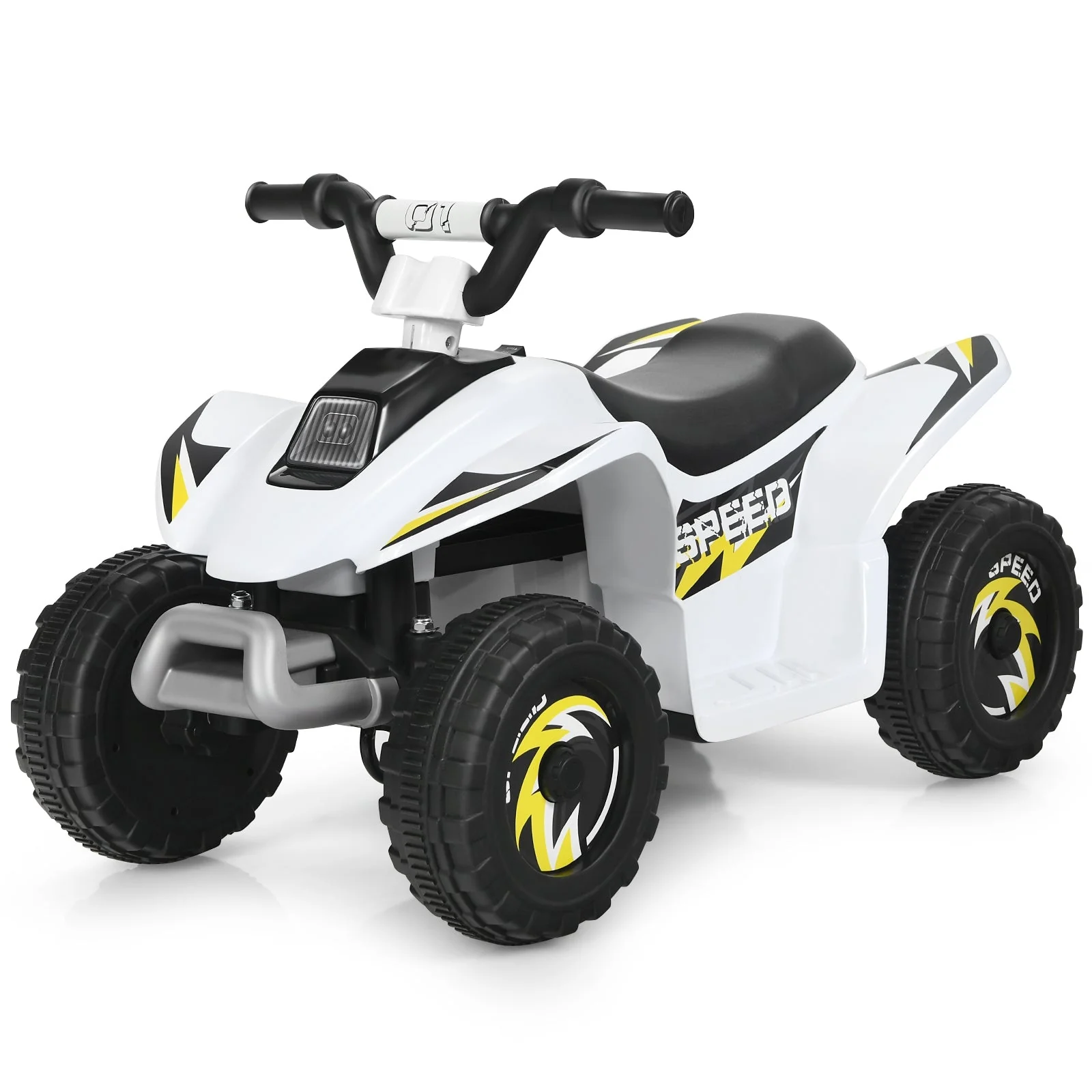 6V Kids Electric ATV 4 Wheels Ride-On Toy-White - Image 6