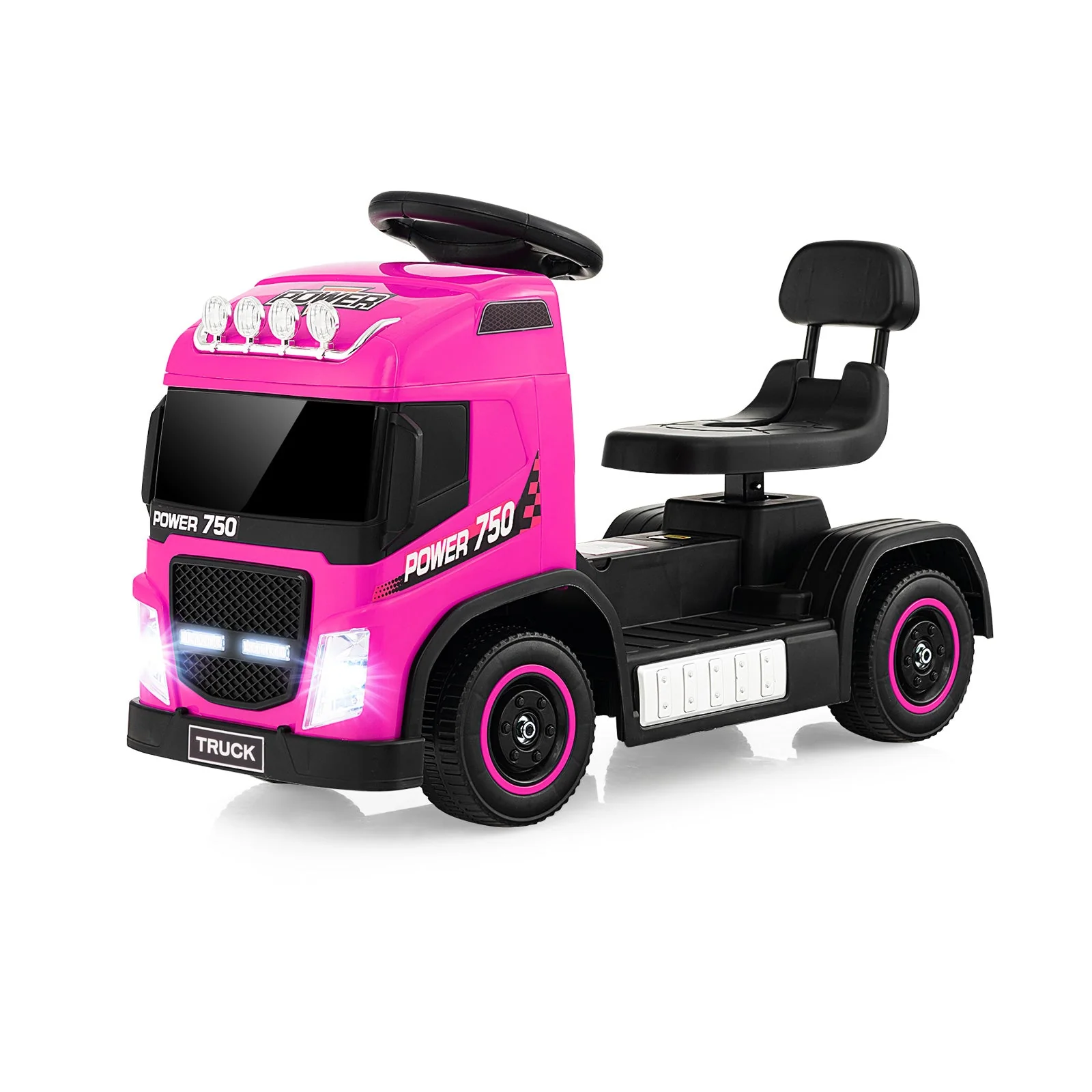 6V Kids Electric Ride-on Truck with Height Adjustable Seat-Pink - Image 3