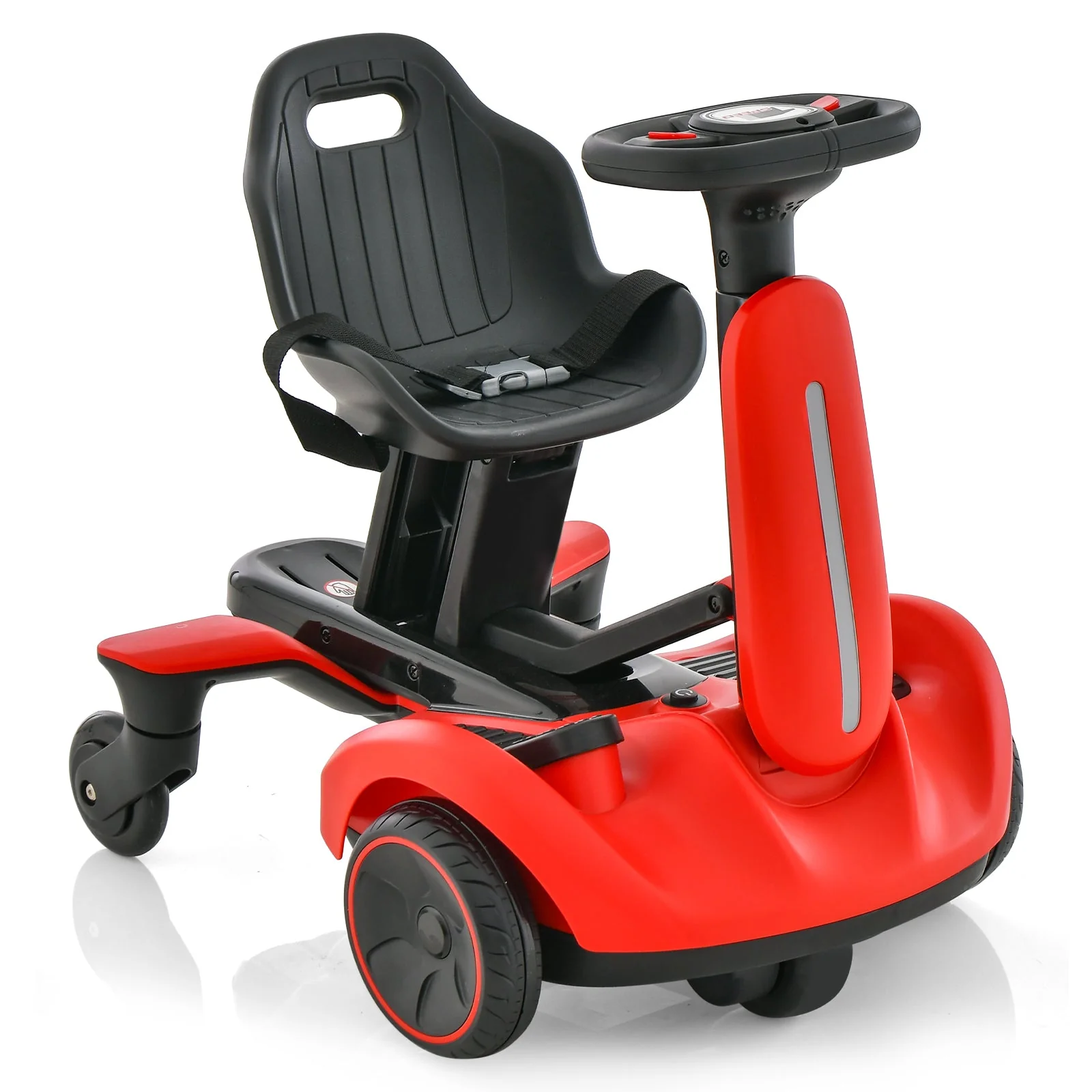 6V Kids Ride on Drift Car with 360° Spin and 2 Adjustable Heights-Red - Image 4