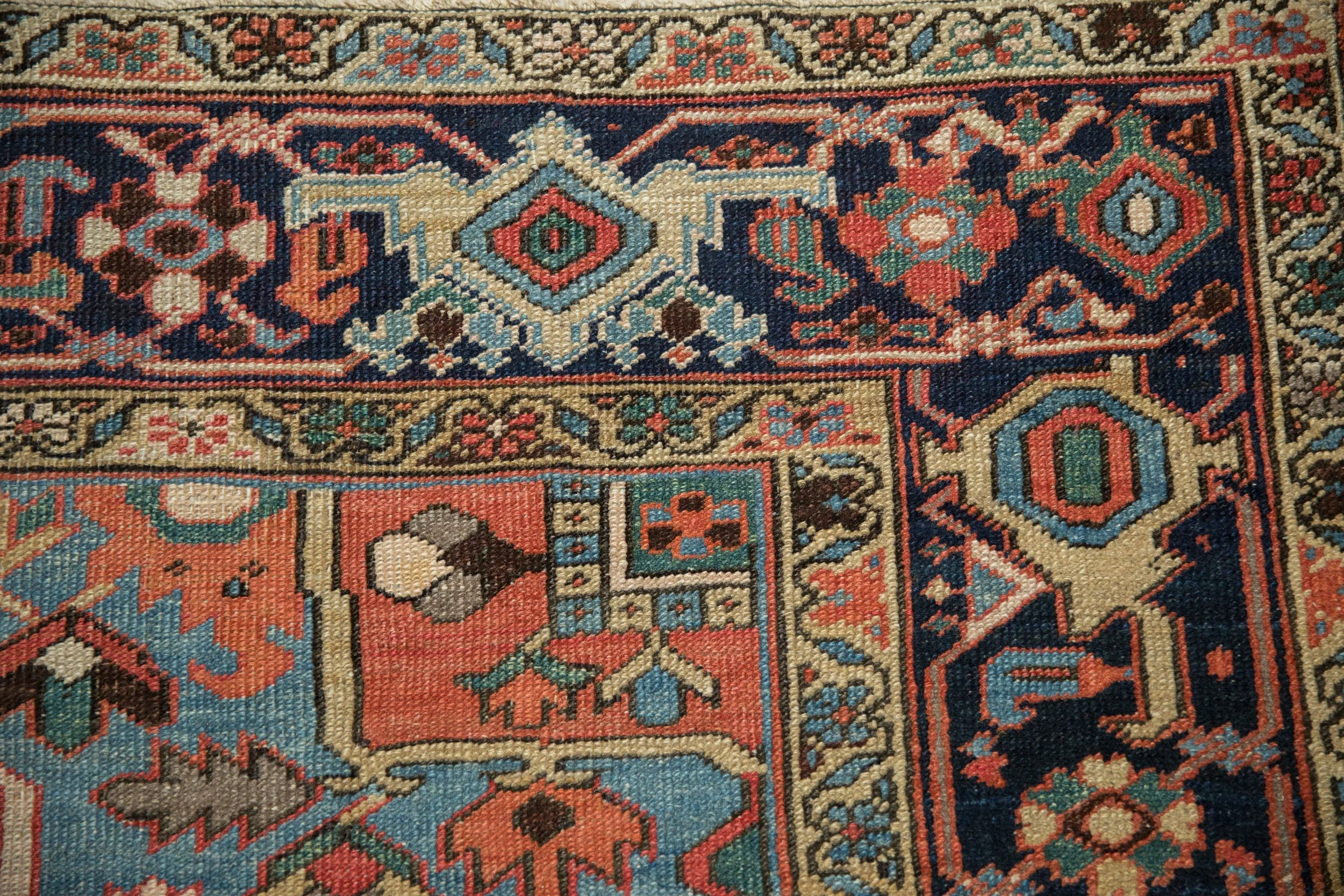 6x9 Antique Heriz Carpet - Image 3