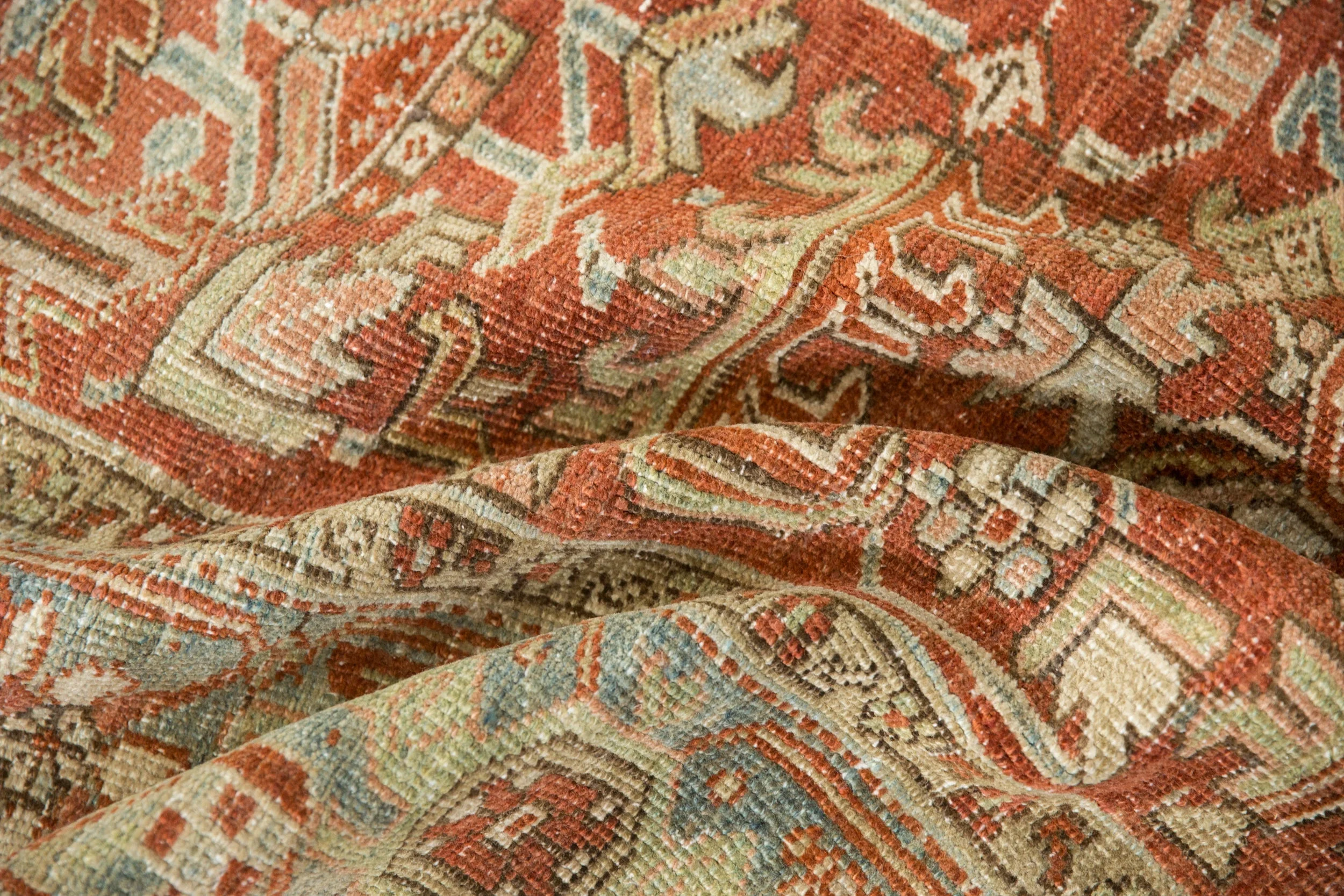 7.5x10.5 Vintage Distressed Heriz Carpet - Image 10