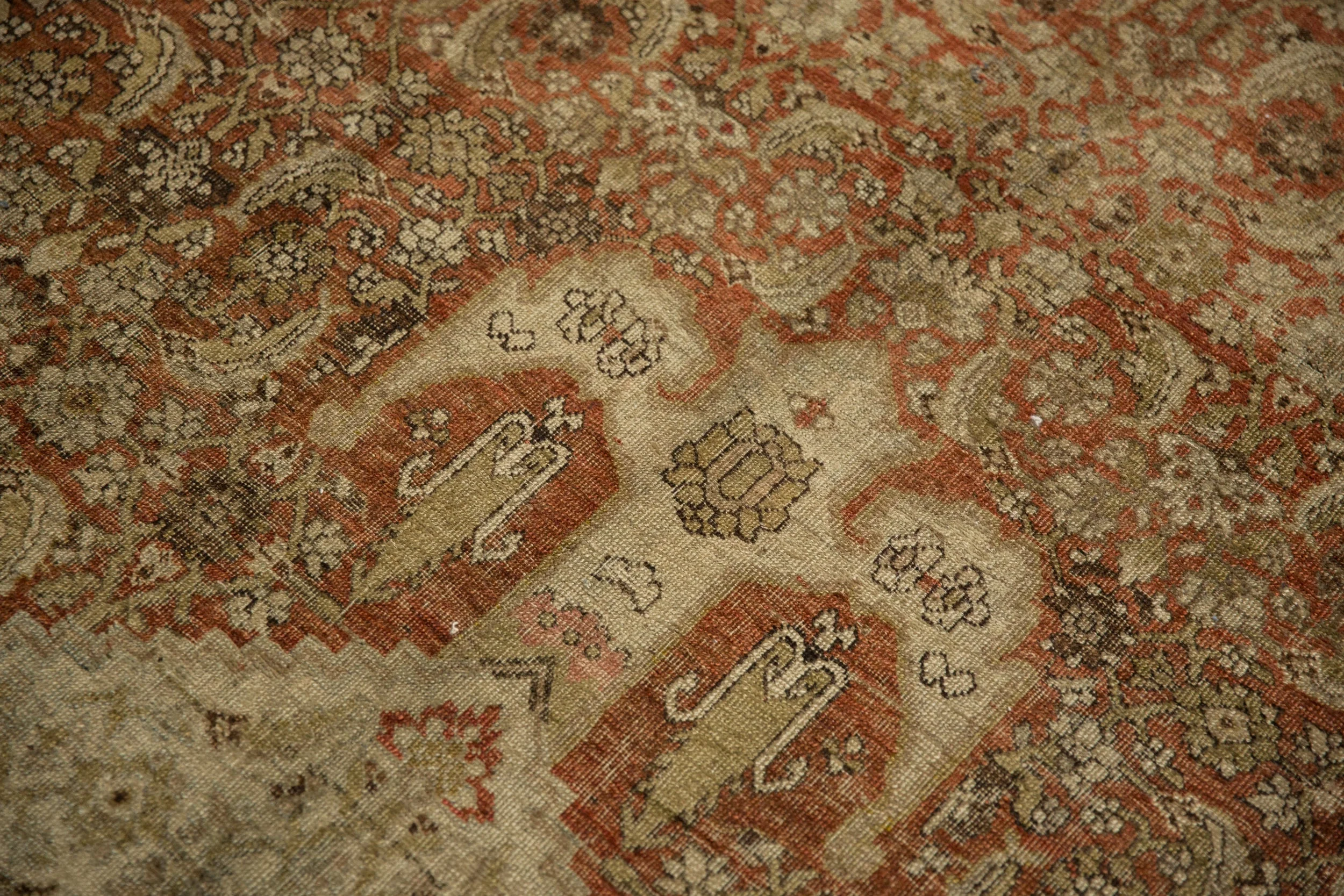 7.5x11.5 Antique Distressed Bijar Carpet - Image 3