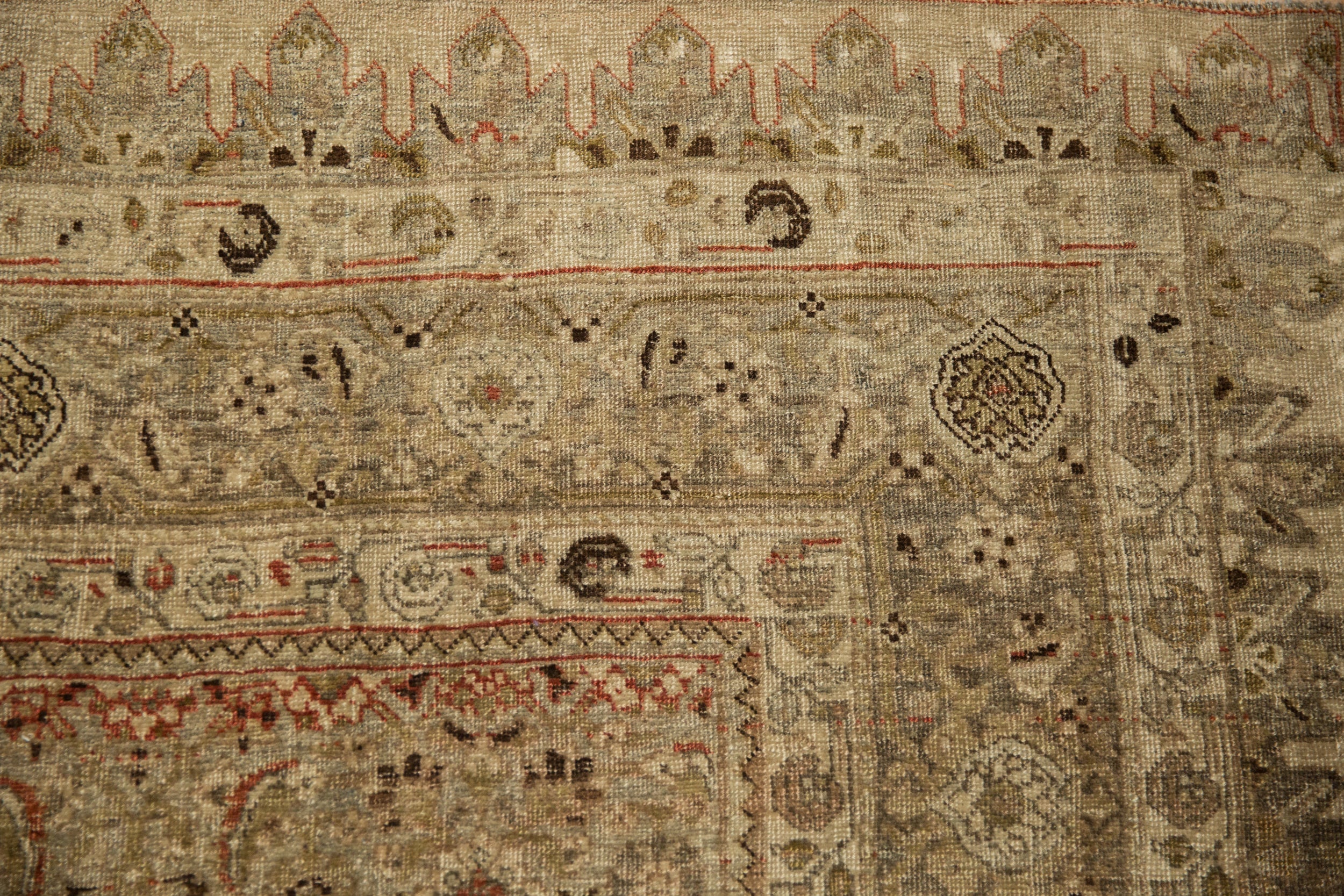 7.5x11.5 Antique Distressed Bijar Carpet - Image 4