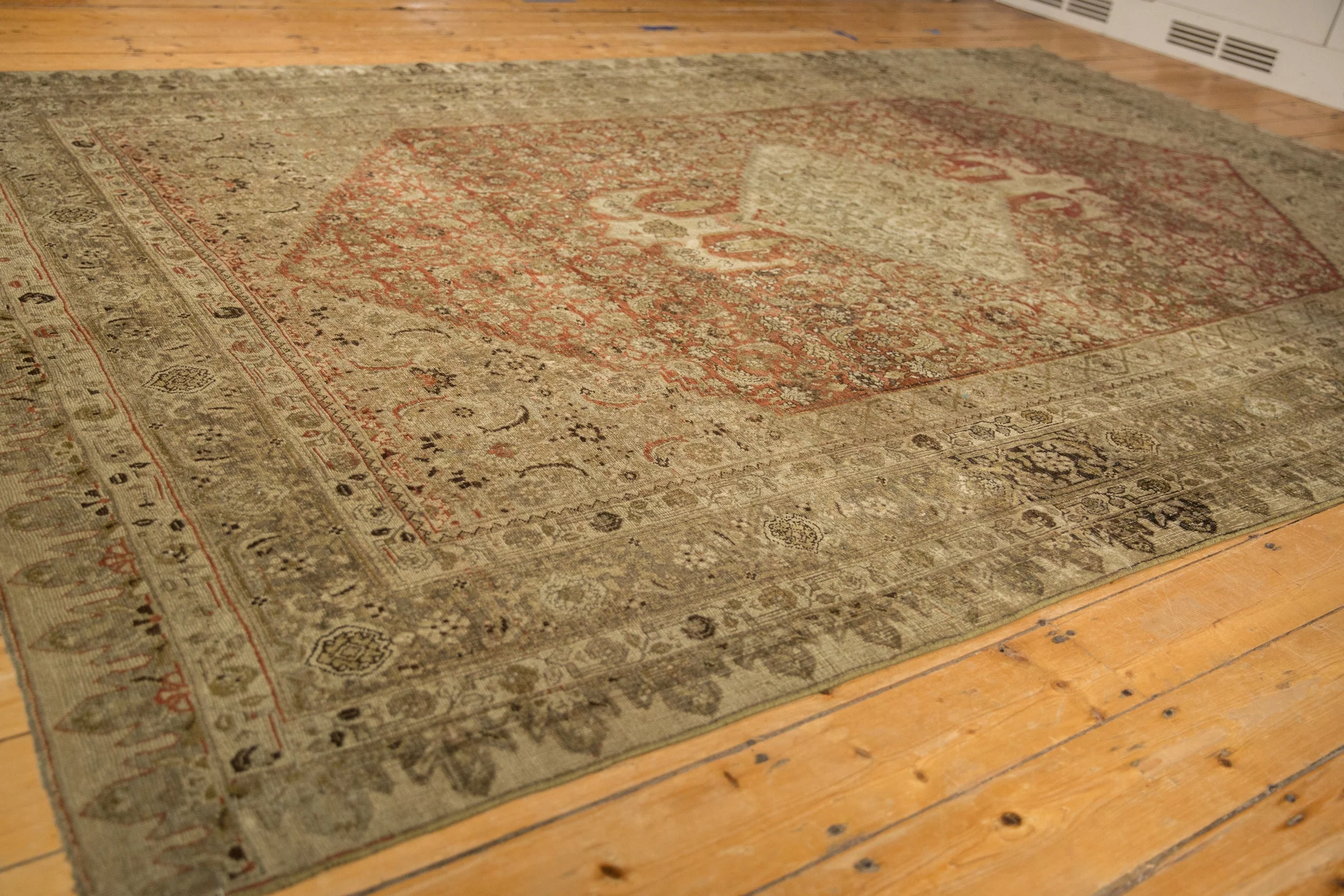 7.5x11.5 Antique Distressed Bijar Carpet - Image 6