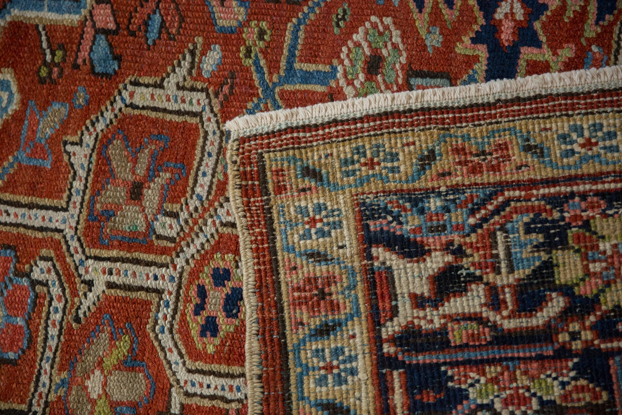7.5x11 Vintage Heriz Carpet - Image 12