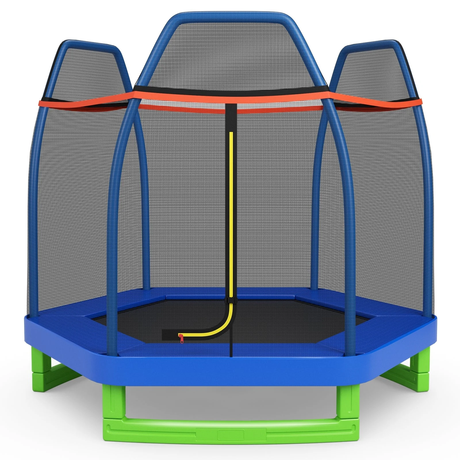 7 Feet Kids Recreational Bounce Jumper Trampoline-Blue - Image 2