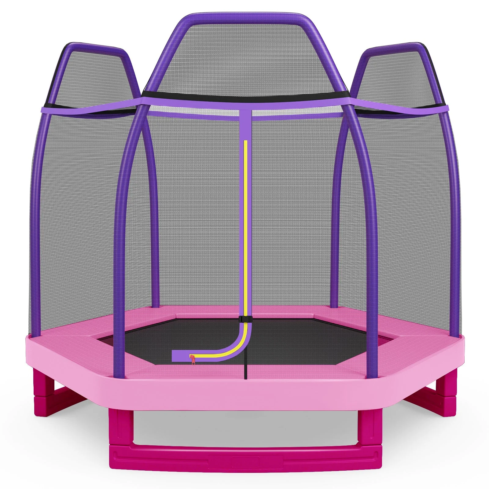 7 Feet Kids Recreational Bounce Jumper Trampoline-Pink - Image 2