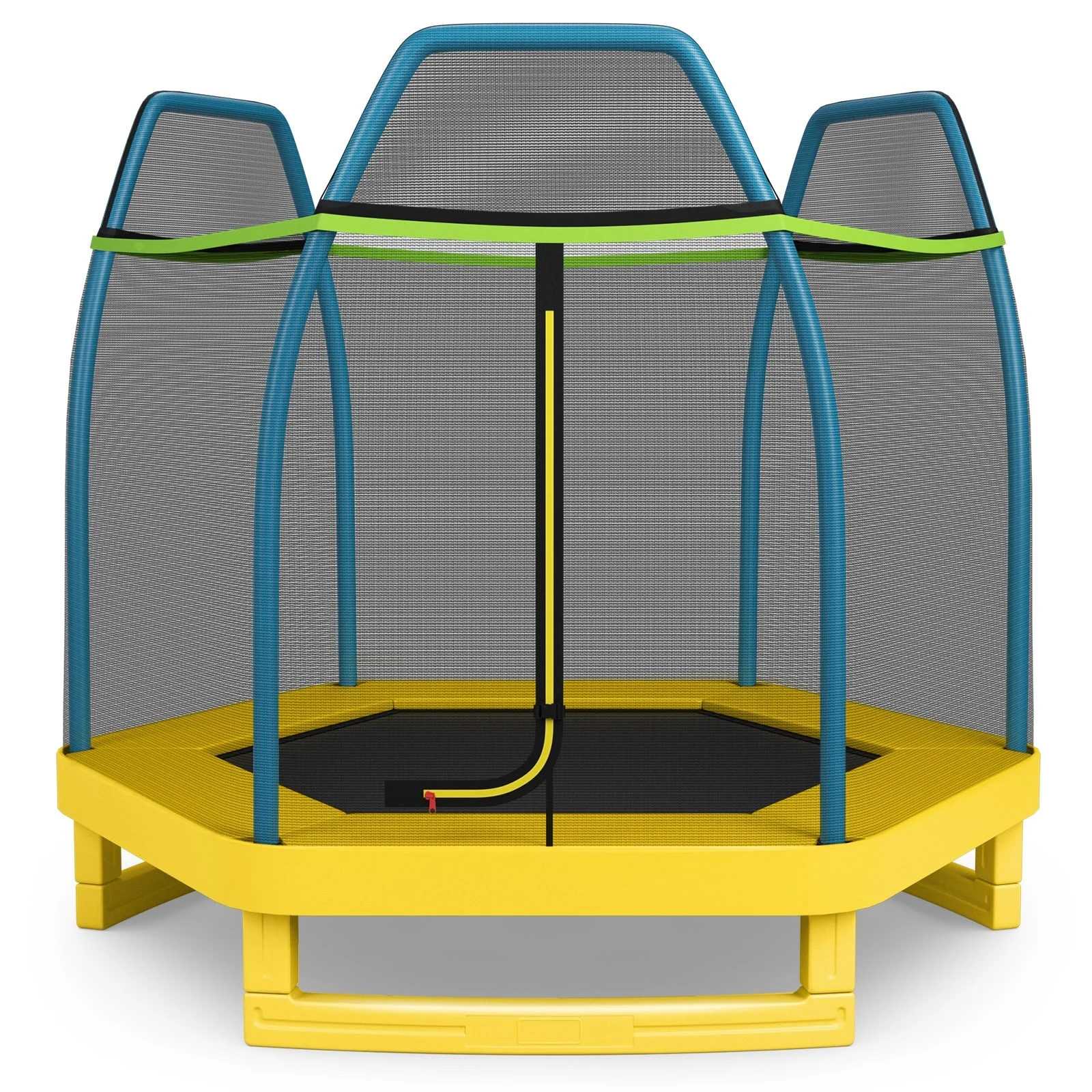 7 Feet Kids Recreational Bounce Jumper Trampoline-Yellow - Image 2