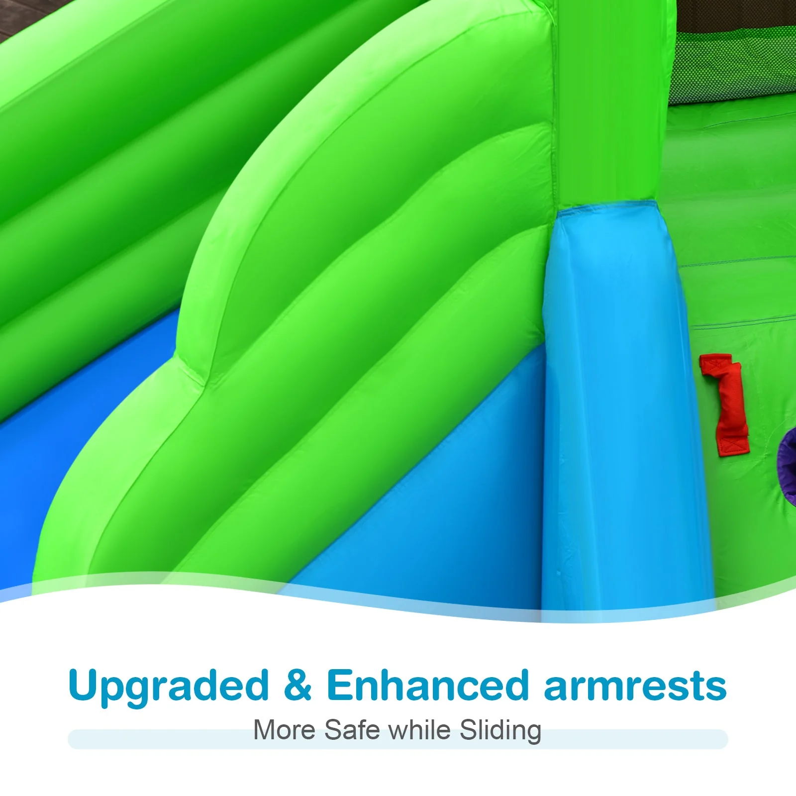 7-in-1 Inflatable Bounce House with Splashing Pool without Blower - Image 6