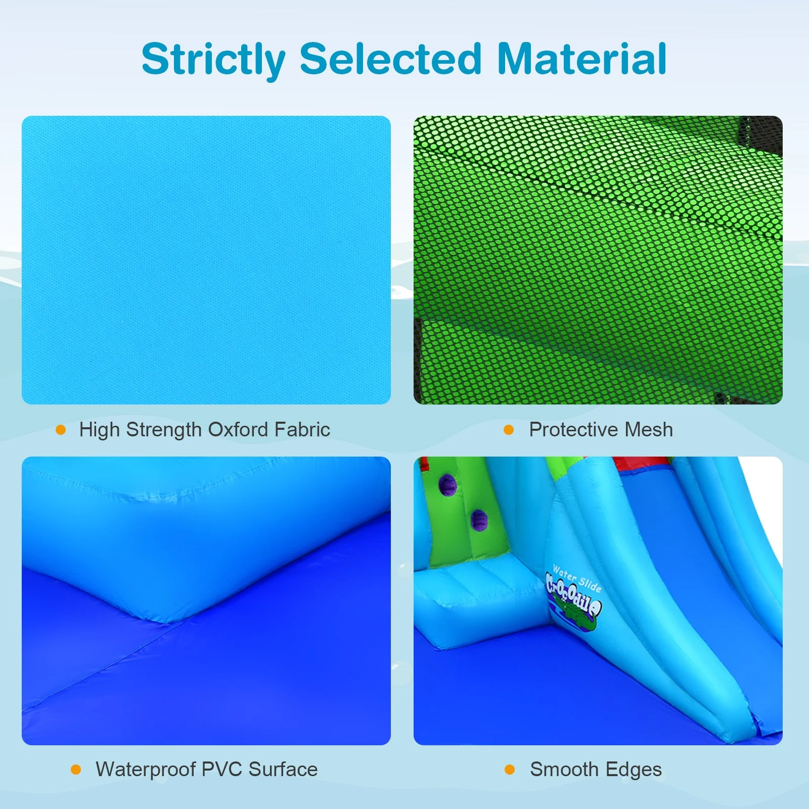 7-in-1 Inflatable Bounce House with Splashing Pool without Blower - Image 8
