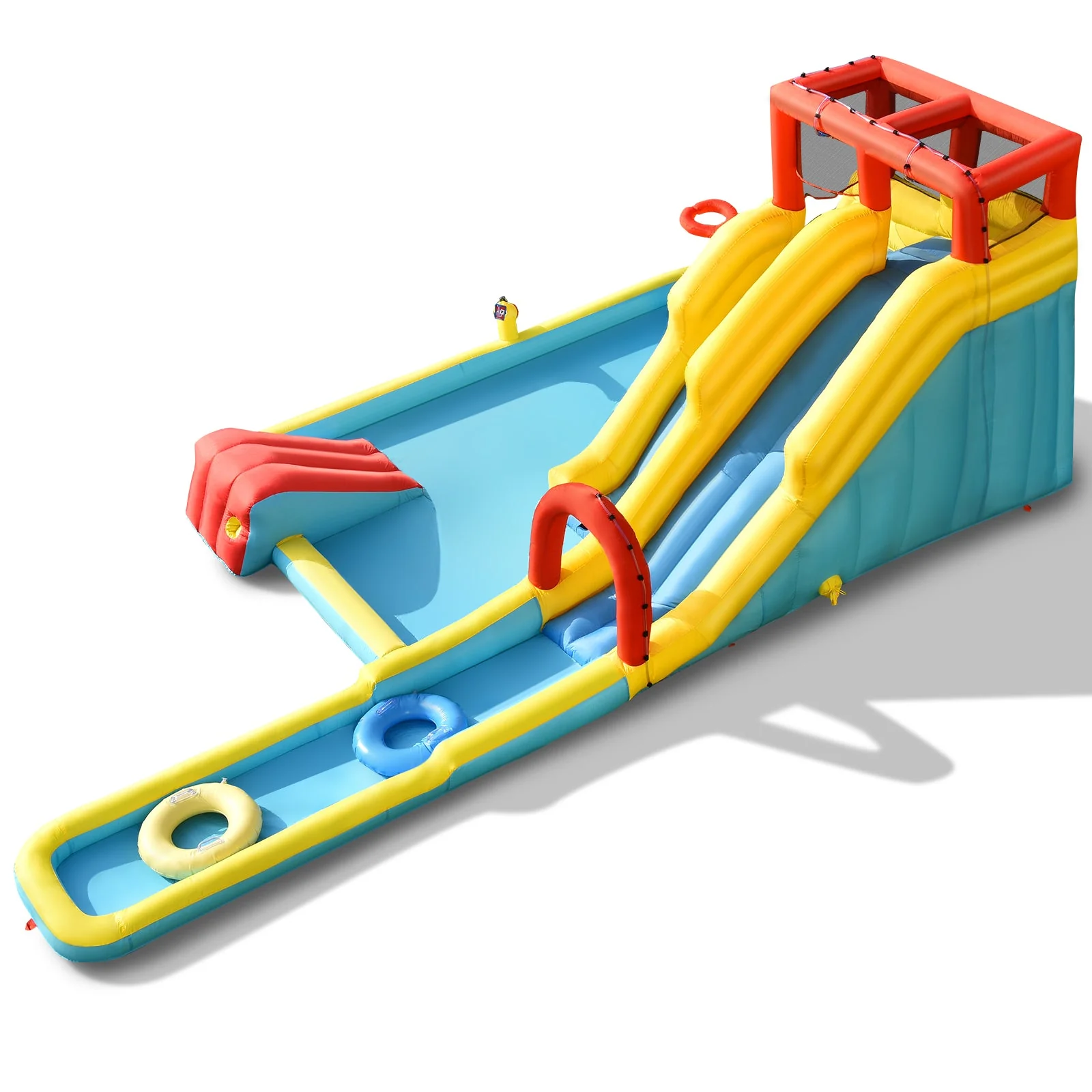 7-in-1 Inflatable Dual Slide Water Park Bounce House With 680W Blower - Image 4