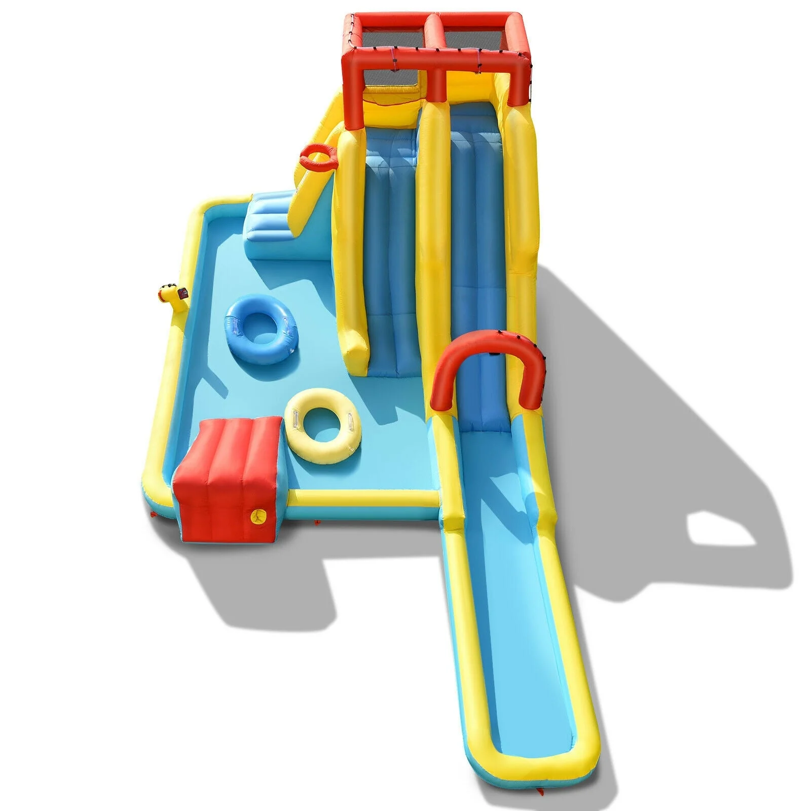 7-in-1 Inflatable Dual Slide Water Park Bounce House Without Blower - Image 4