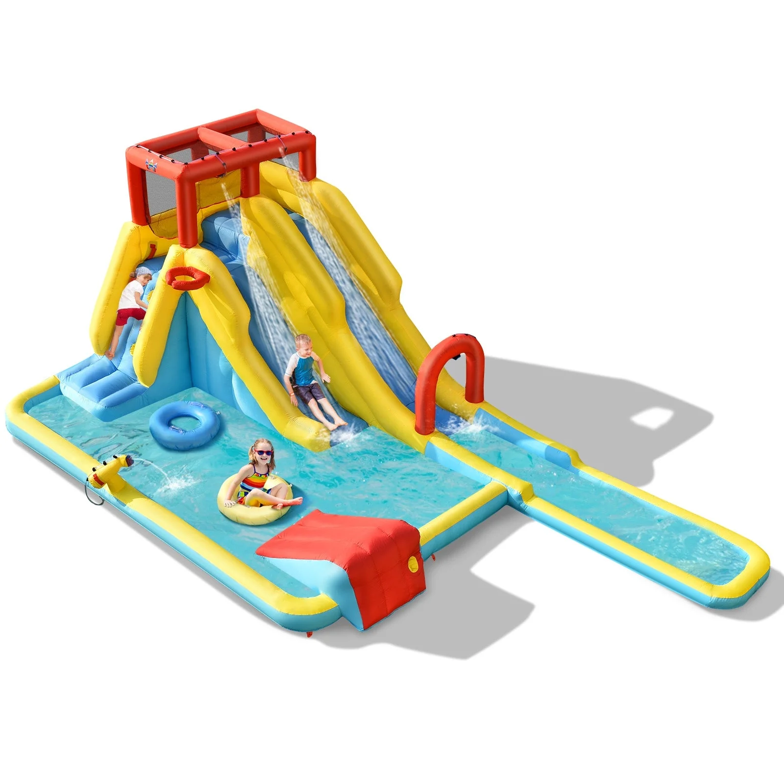 7-in-1 Inflatable Dual Slide Water Park Bounce House Without Blower - Image 8