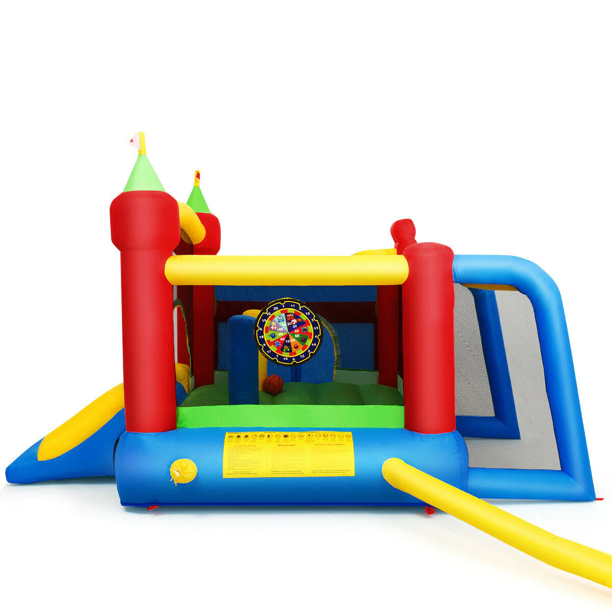 7-in-1 Kids Inflatable Bounce House with Ocean Balls and 480W Blower - Image 3