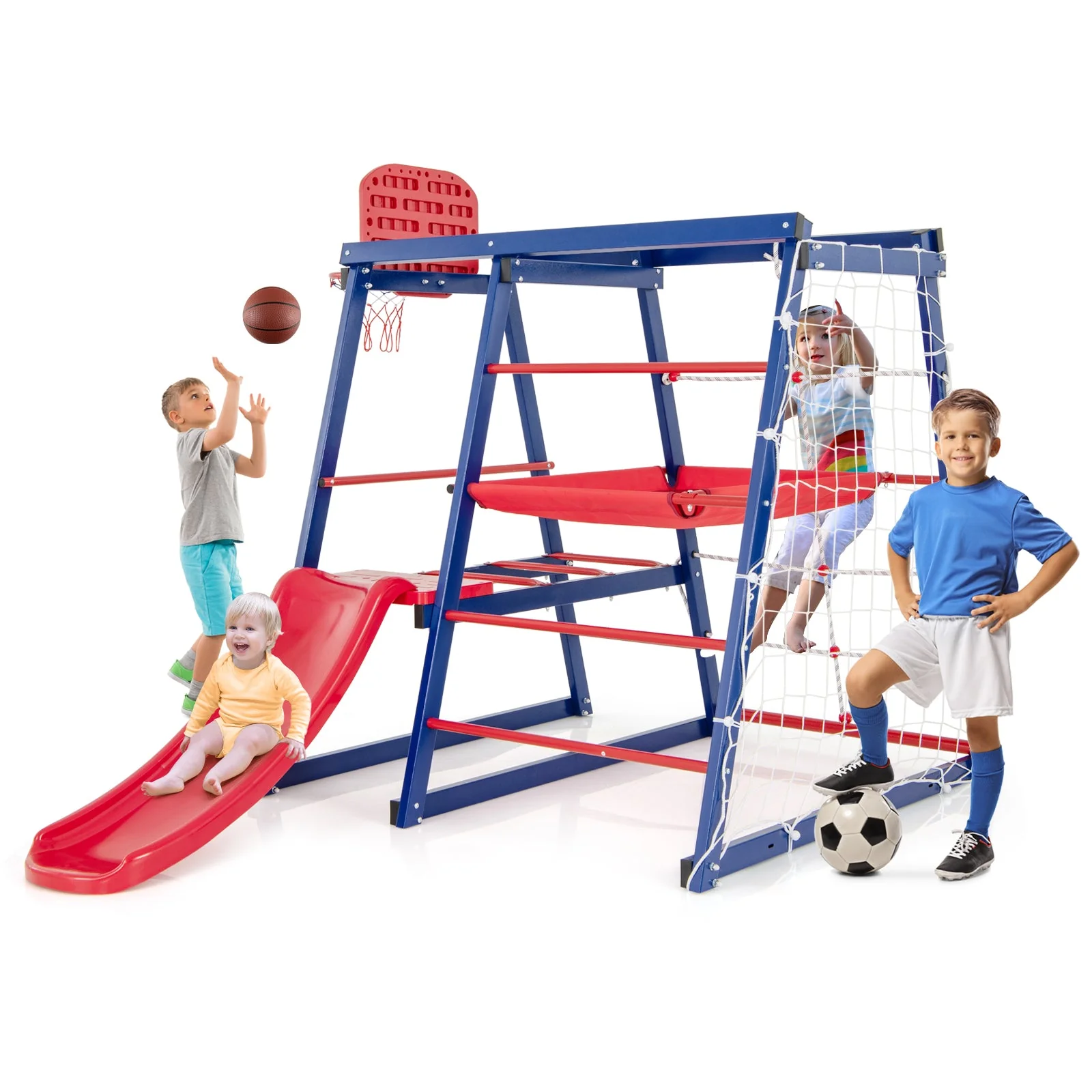 7-In-1 Metal Toddler Climbing Toys for 3-7 Years Old - Image 4