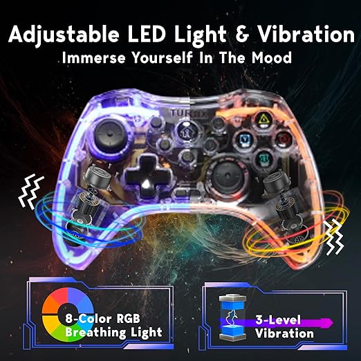 7-in-1 Multi-Platform Wireless Game Controller Set - LED RGB Breathing Lights - Image 3