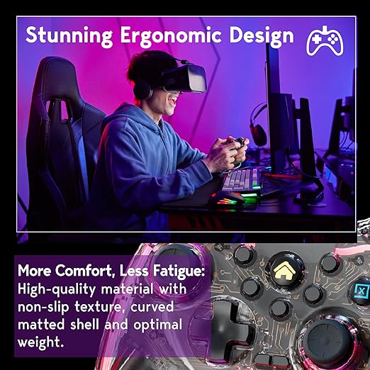 7-in-1 Multi-Platform Wireless Game Controller Set - LED RGB Breathing Lights - Image 4