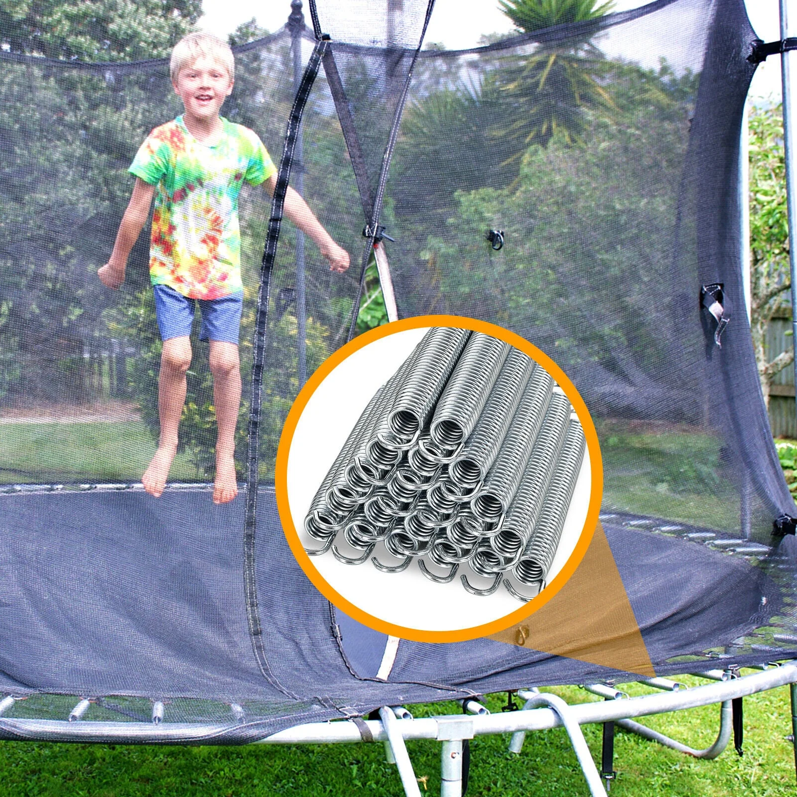 7 Inch Rustproof Galvanized Steel Replacement Trampoline Elasticity Springs-7 Inch - Image 2