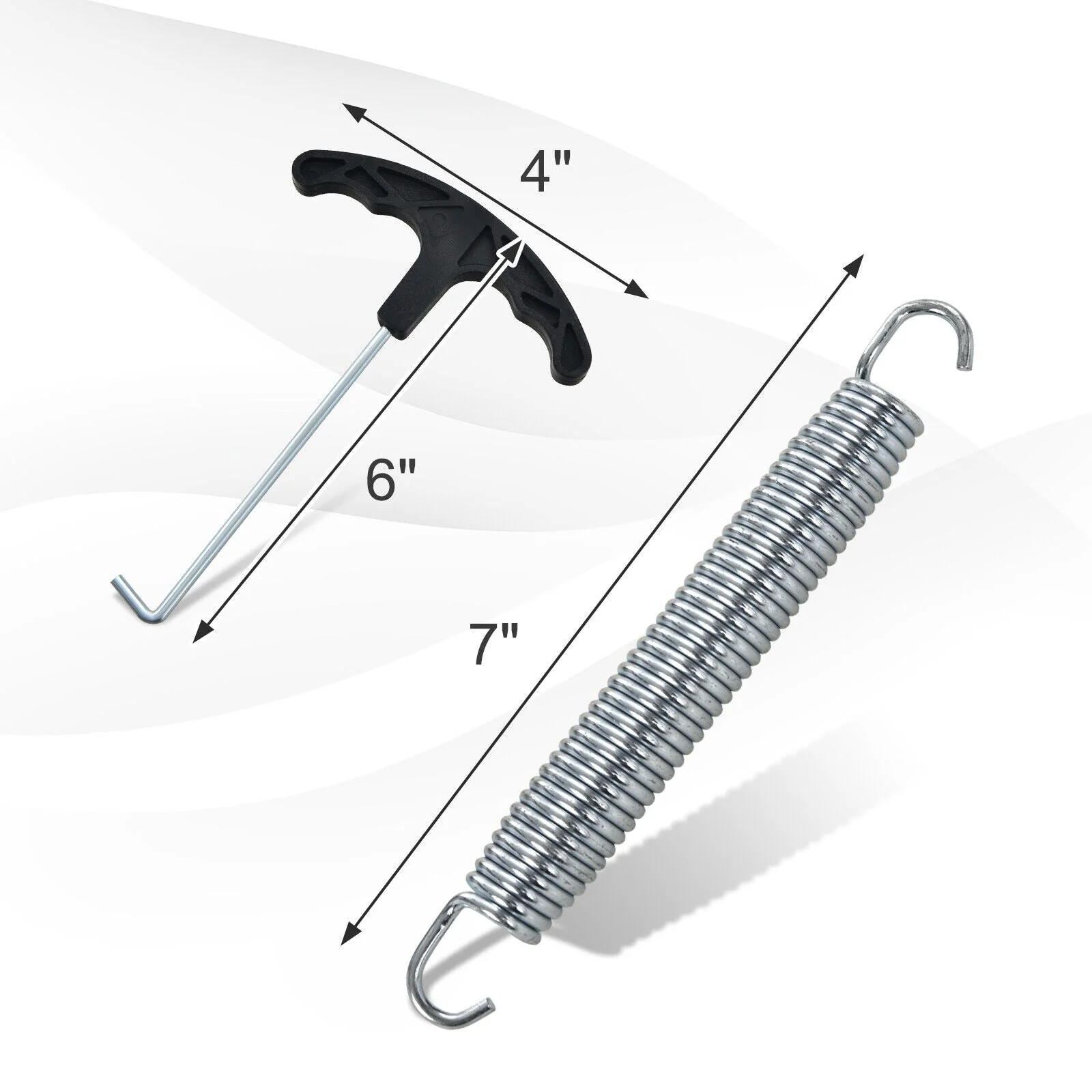 7 Inch Rustproof Galvanized Steel Replacement Trampoline Elasticity Springs-7 Inch - Image 5