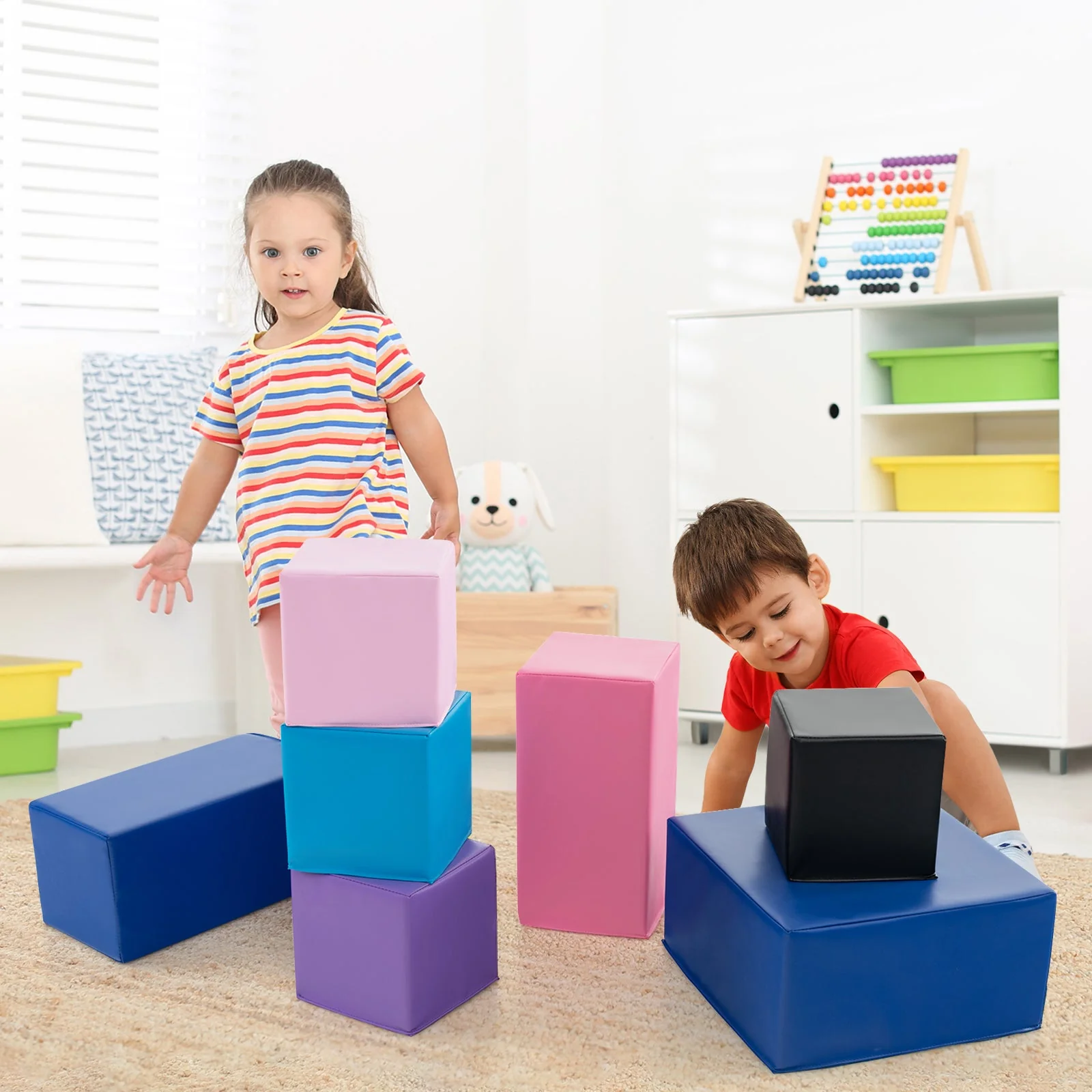 7-Piece Big Foam Building Blocks for Toddlers and Kids - Image 2