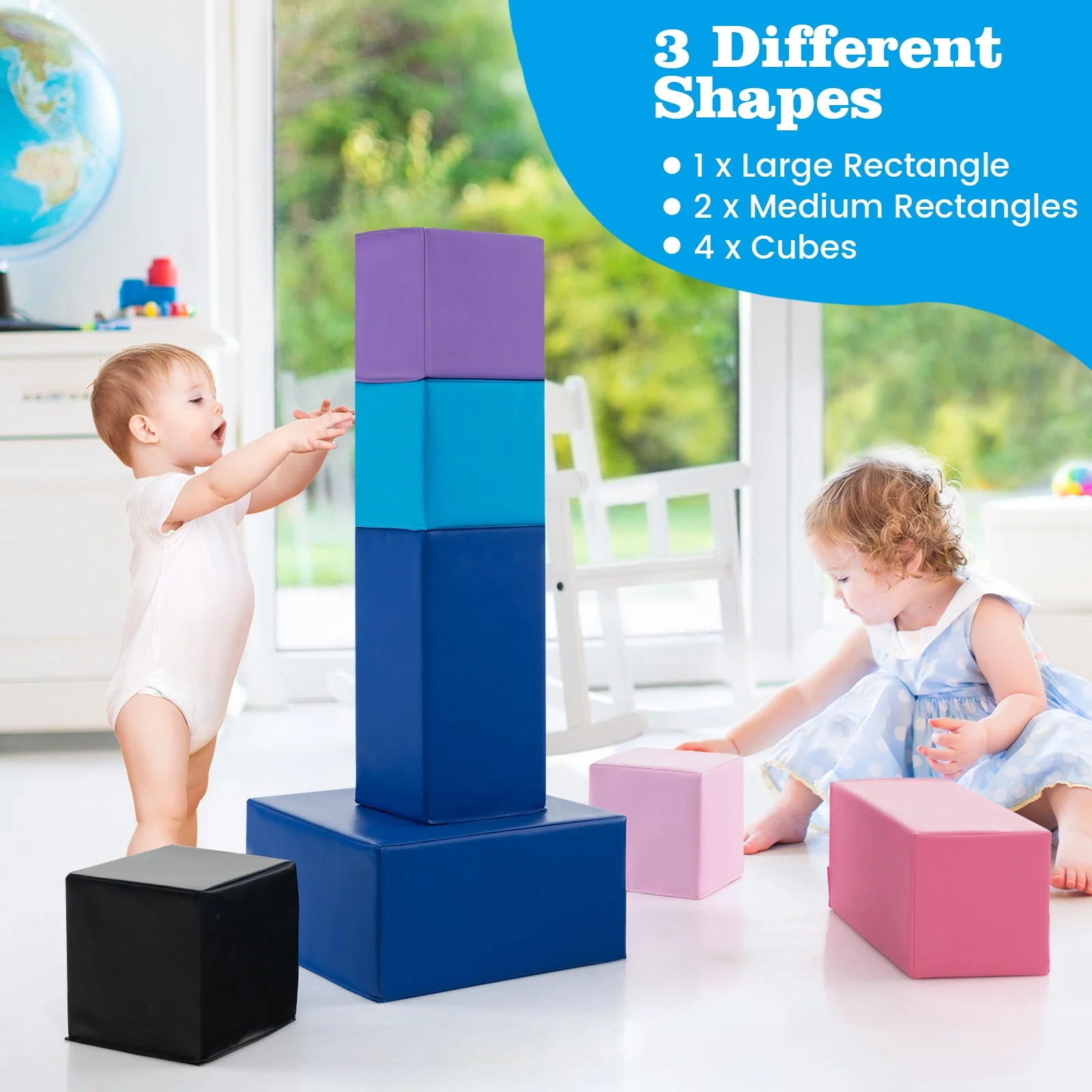 7-Piece Big Foam Building Blocks for Toddlers and Kids - Image 6