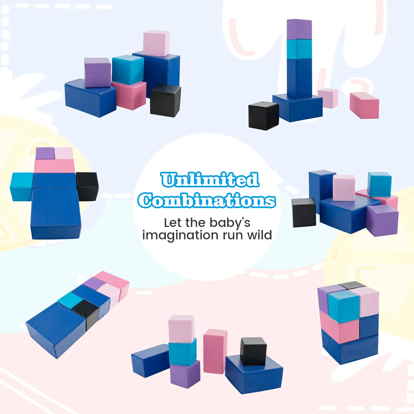 7-Piece Big Foam Building Blocks for Toddlers and Kids - Image 8