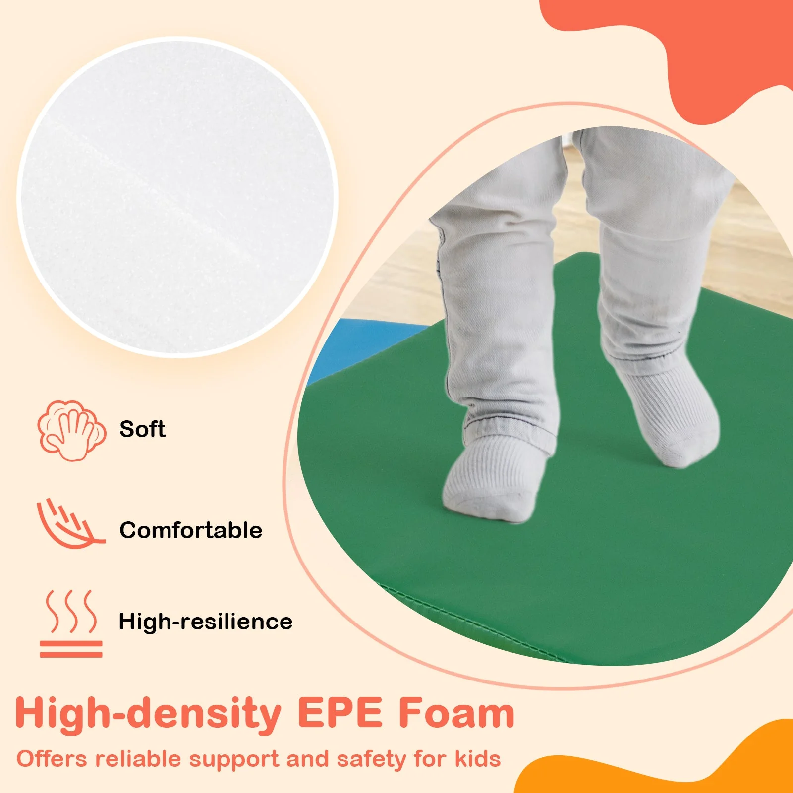 7 Pieces Toddlers Climbing Toys with EPE Foam and Removable PU Leather - Image 5