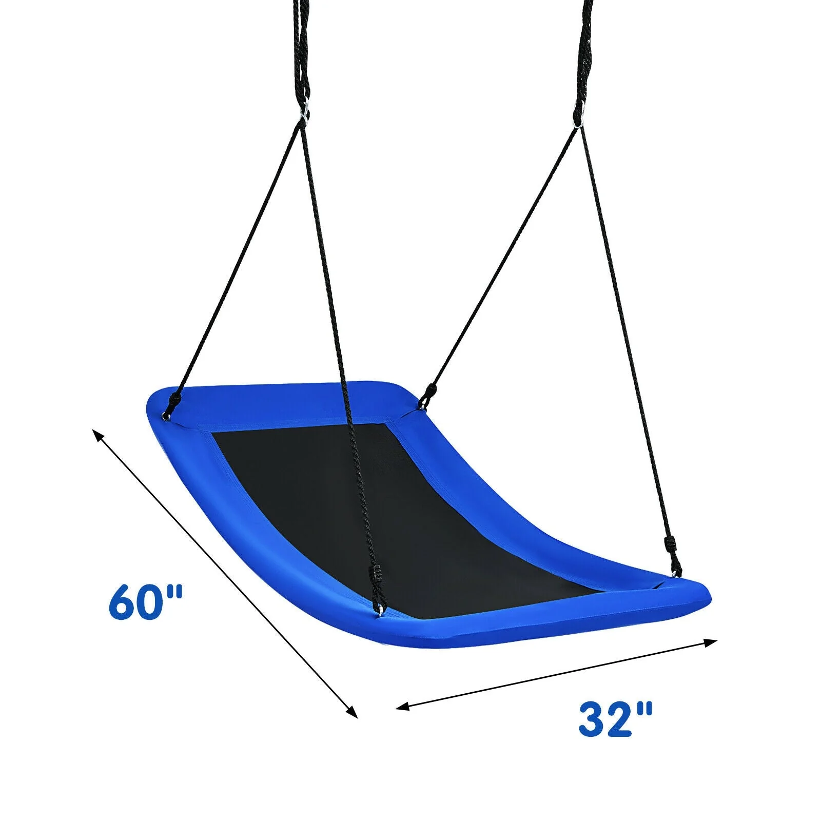 700lb Giant 60 Inch Platform Tree Swing for Kids and Adults-Blue - Image 4
