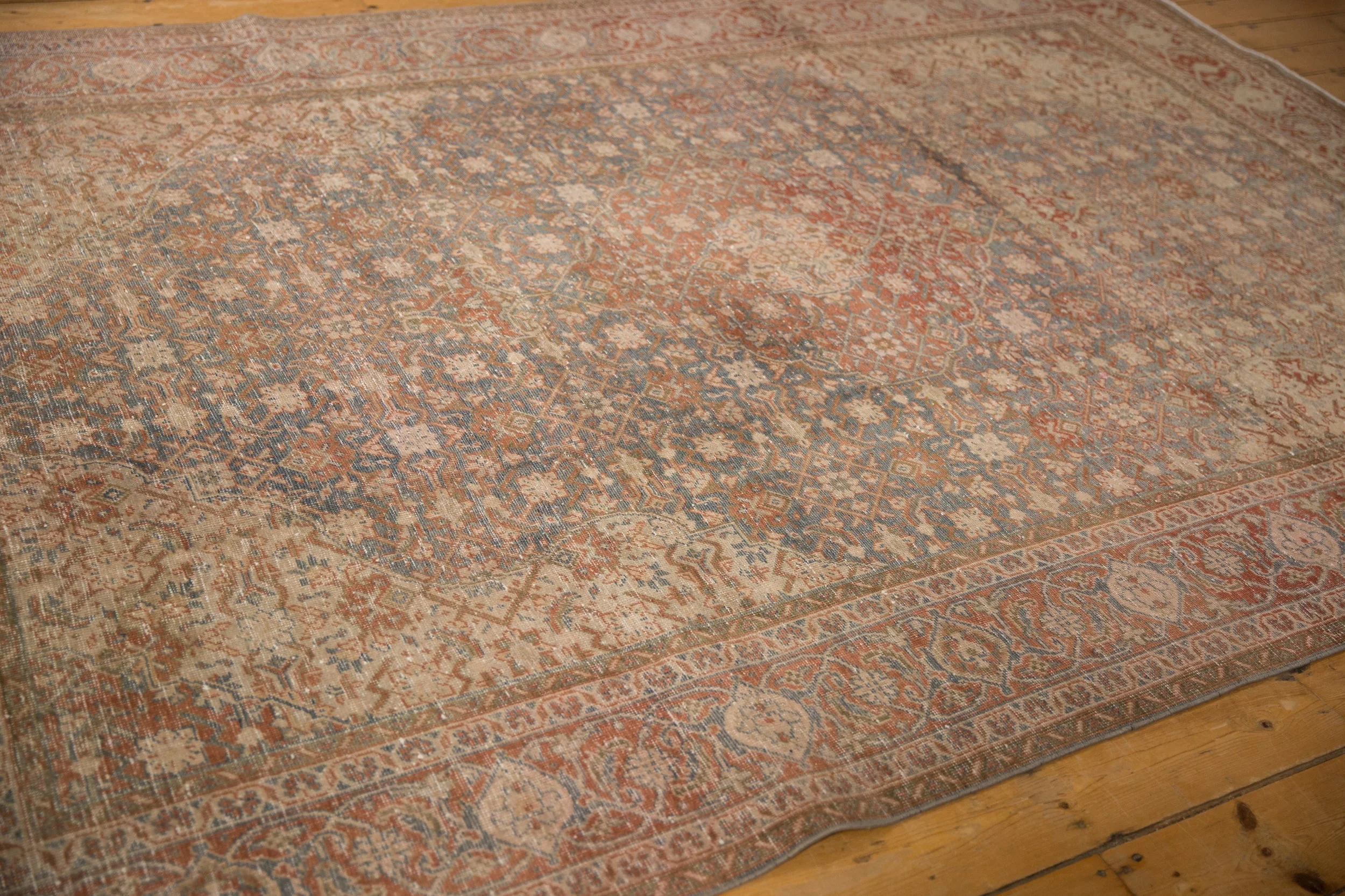 7x10.5 Vintage Distressed Tabriz Carpet - Image 5