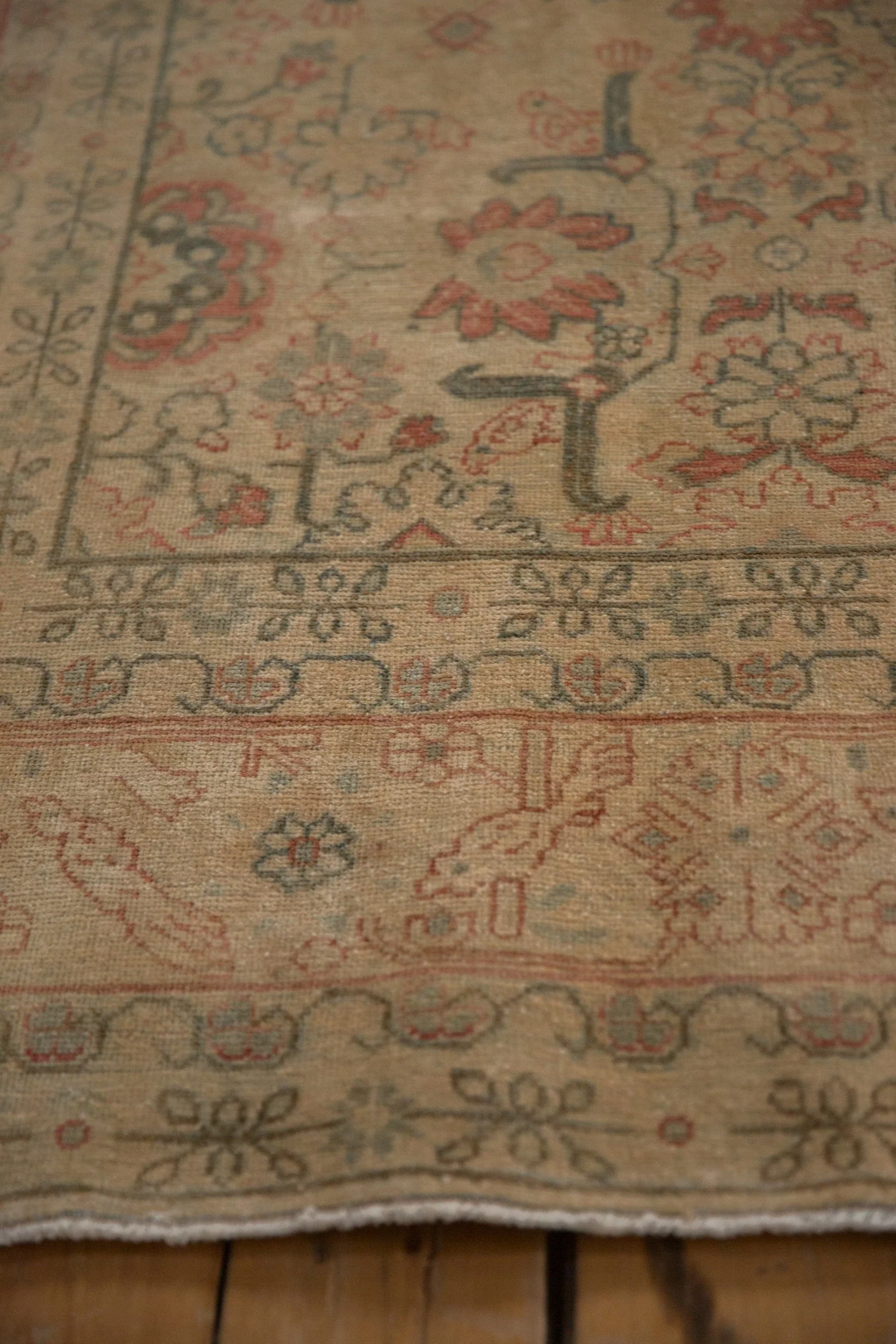 7x10.5 Vintage Distressed Tabriz Carpet - Image 11